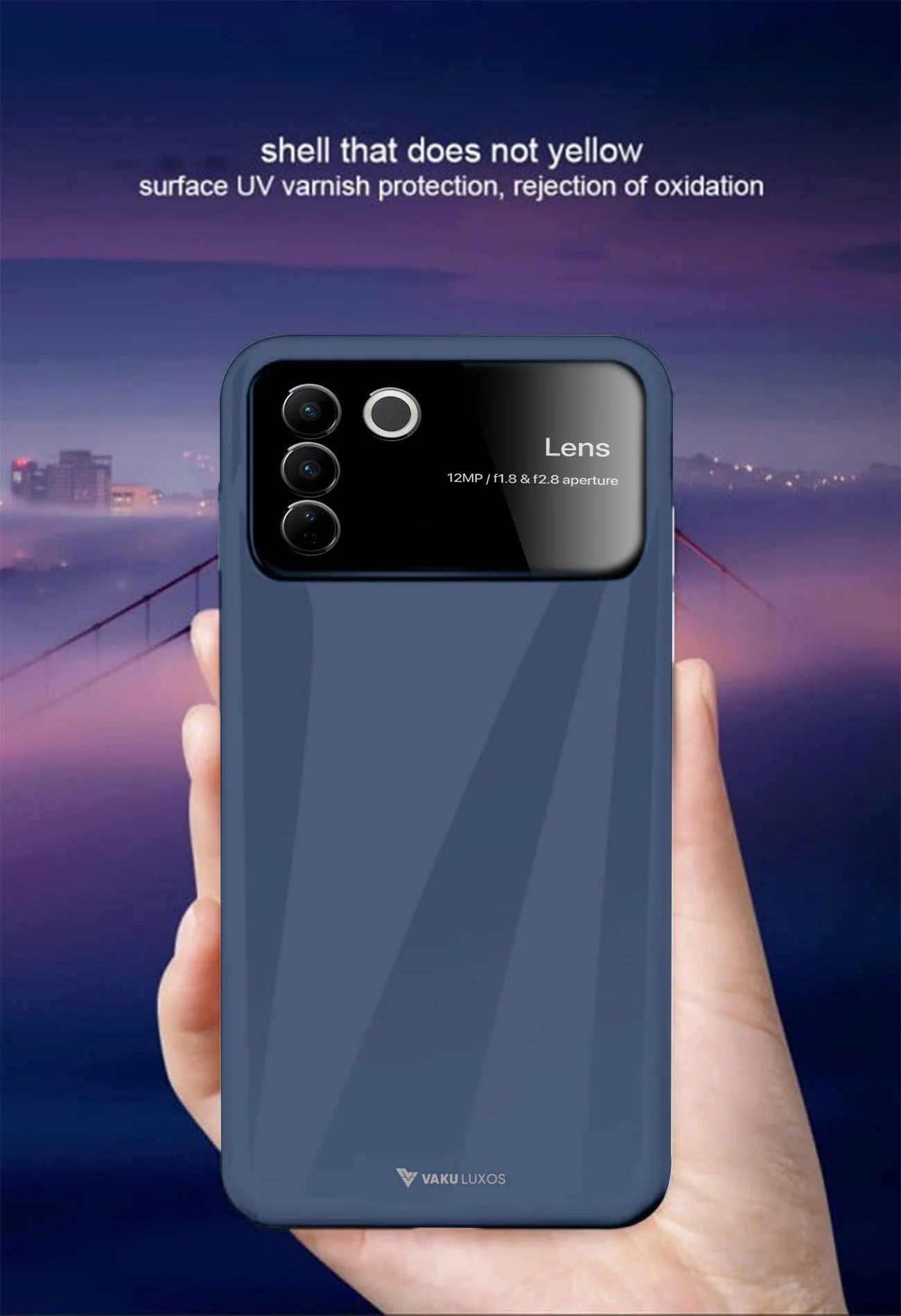 Vaku ® Vivo V27 5G Glazed Polarized Camera Lens Protector Back Cover - Image 4
