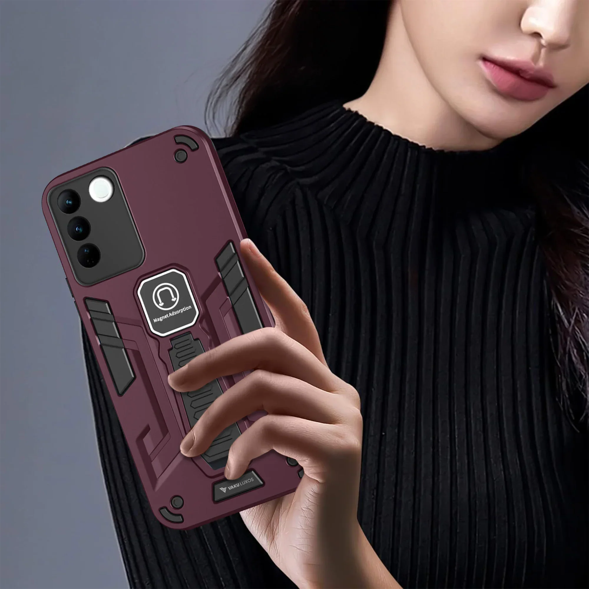 Vaku ® Vivo V27 5G Valor Military Grade Shockproof Back Cover - Image 11