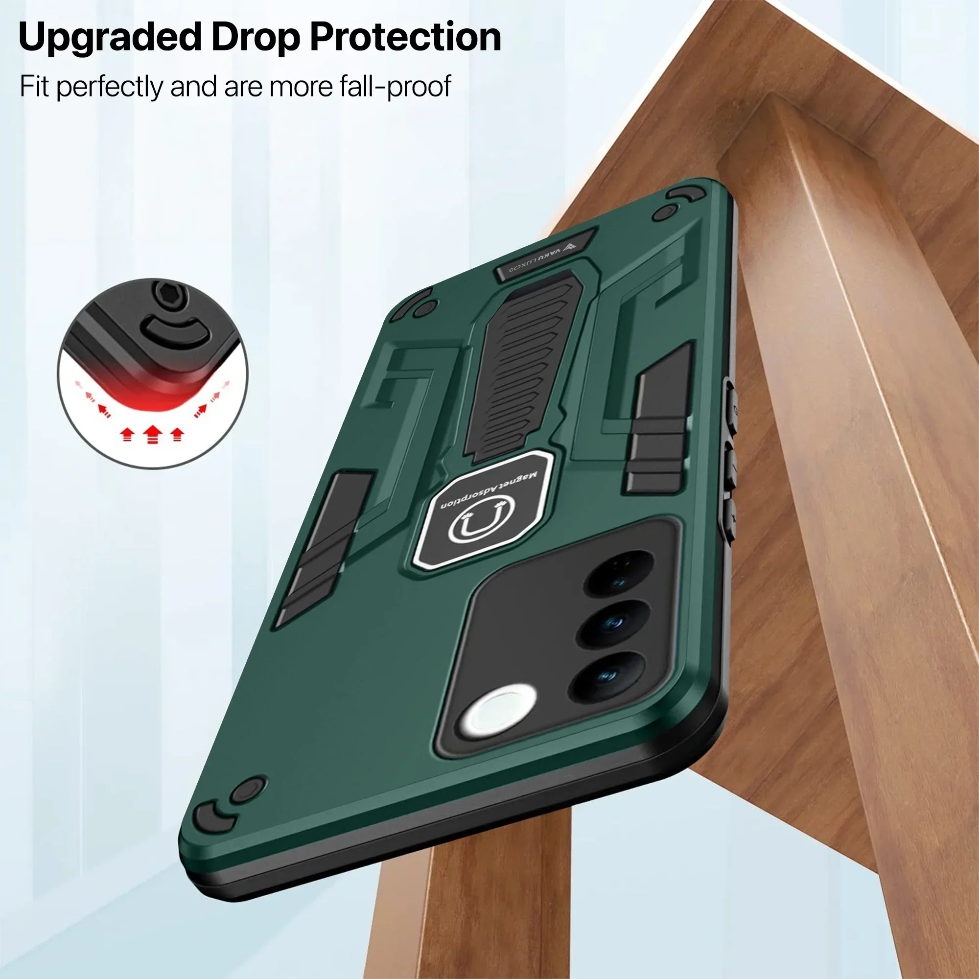 Vaku ® Vivo V27 5G Valor Military Grade Shockproof Back Cover - Image 15