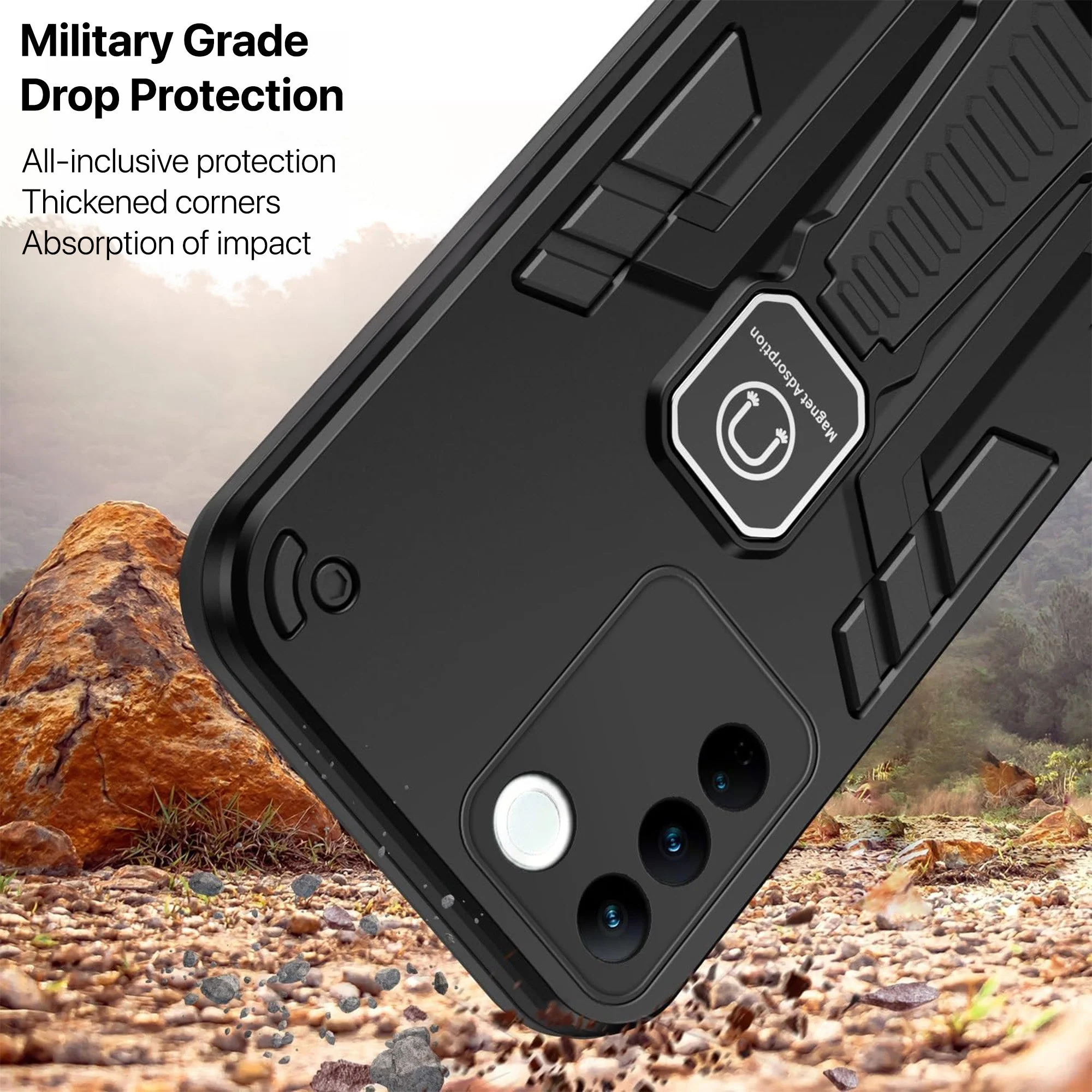 Vaku ® Vivo V27 5G Valor Military Grade Shockproof Back Cover - Image 16