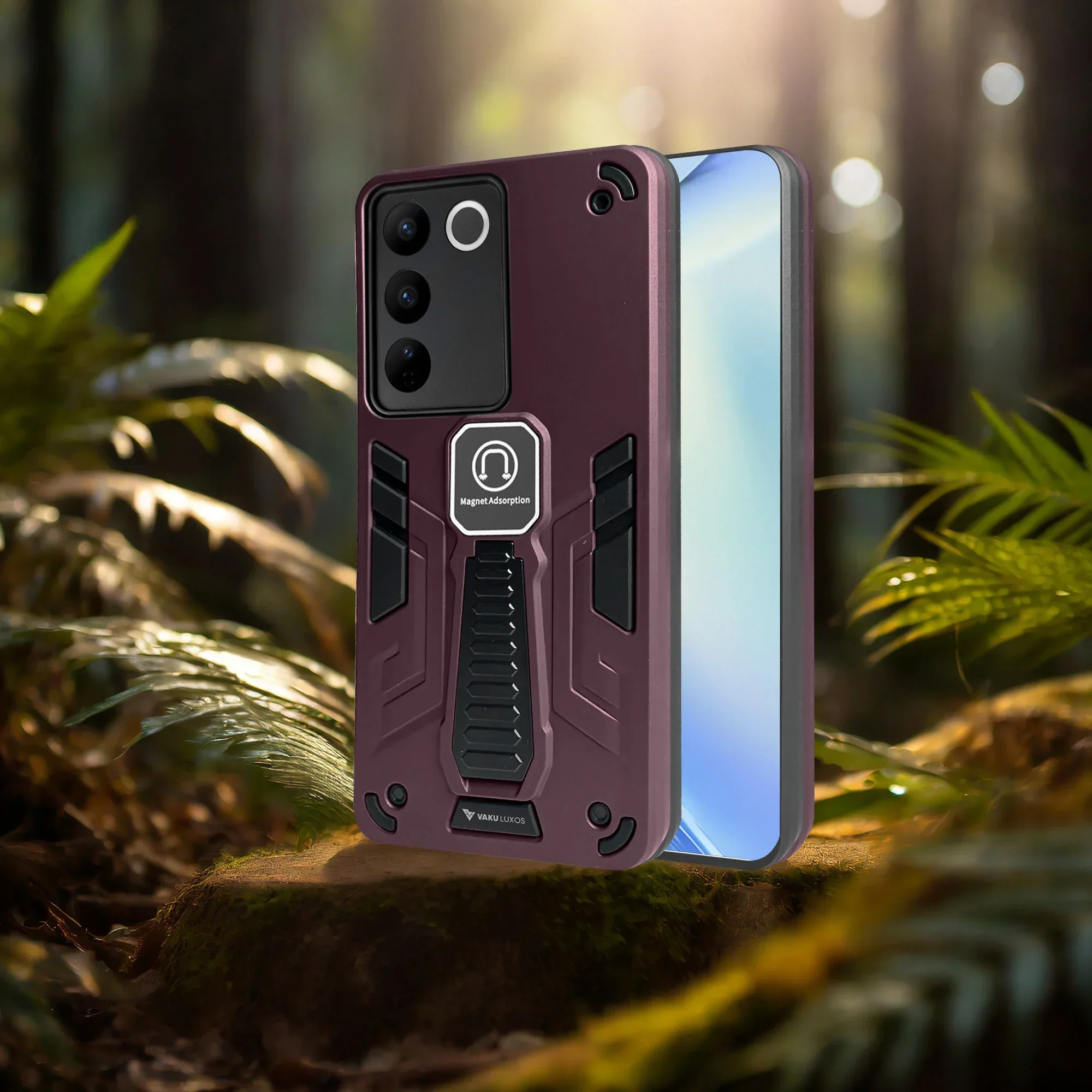 Vaku ® Vivo V27 5G Valor Military Grade Shockproof Back Cover - Image 3