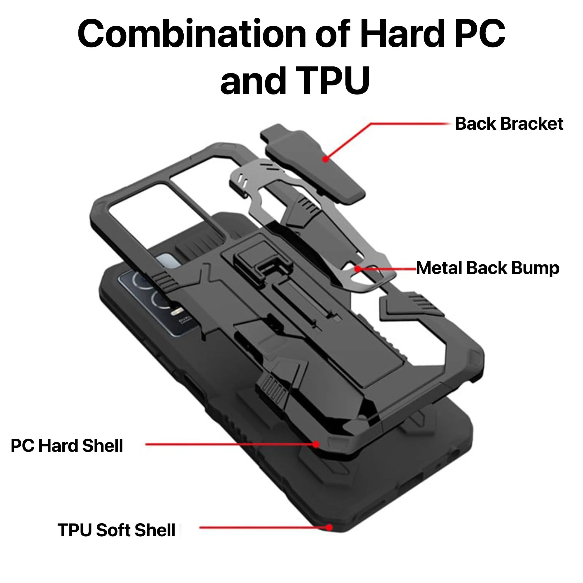 Vaku ® Vivo V27 5G Vanguard Military Grade Back Cover - Image 13