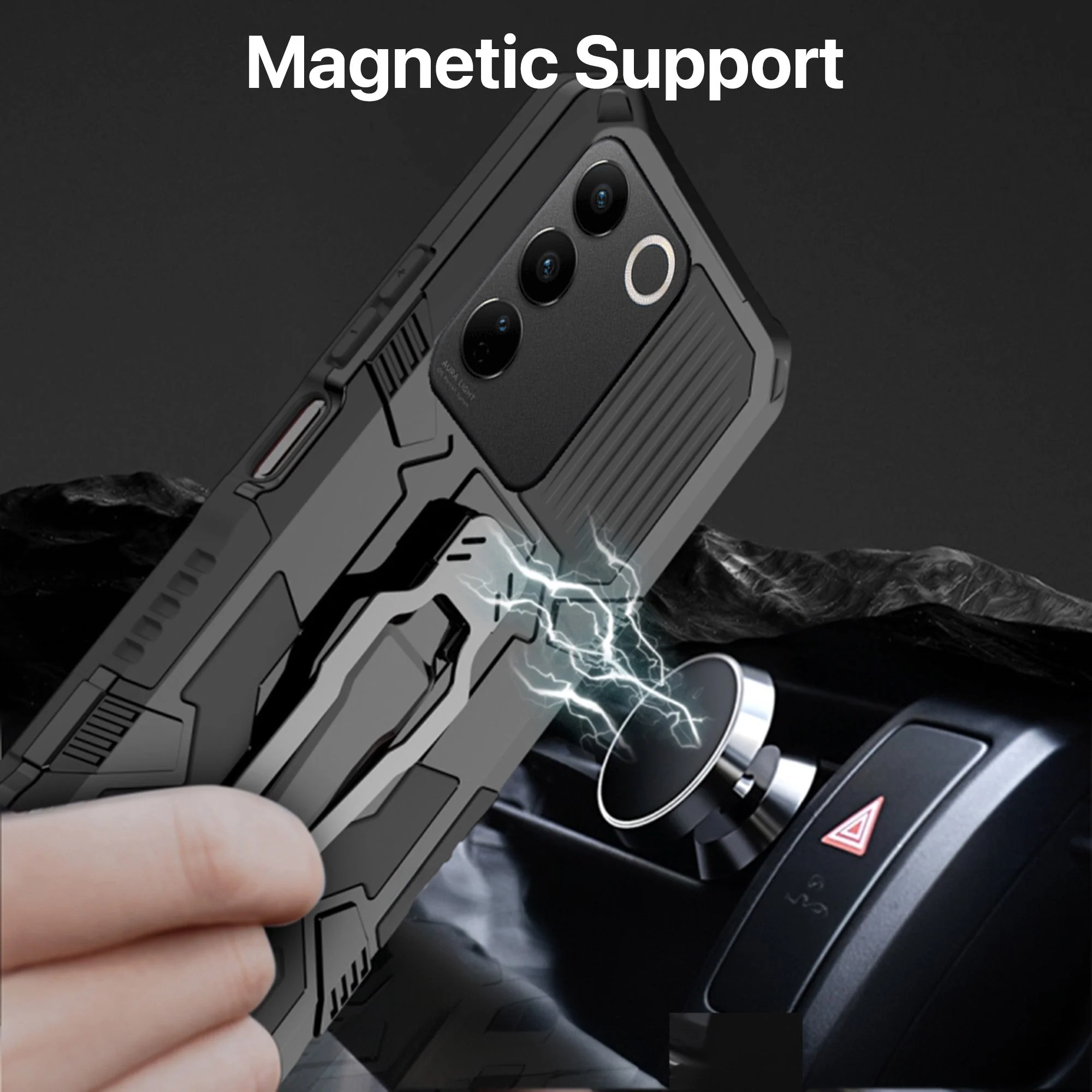 Vaku ® Vivo V27 5G Vanguard Military Grade Back Cover - Image 2