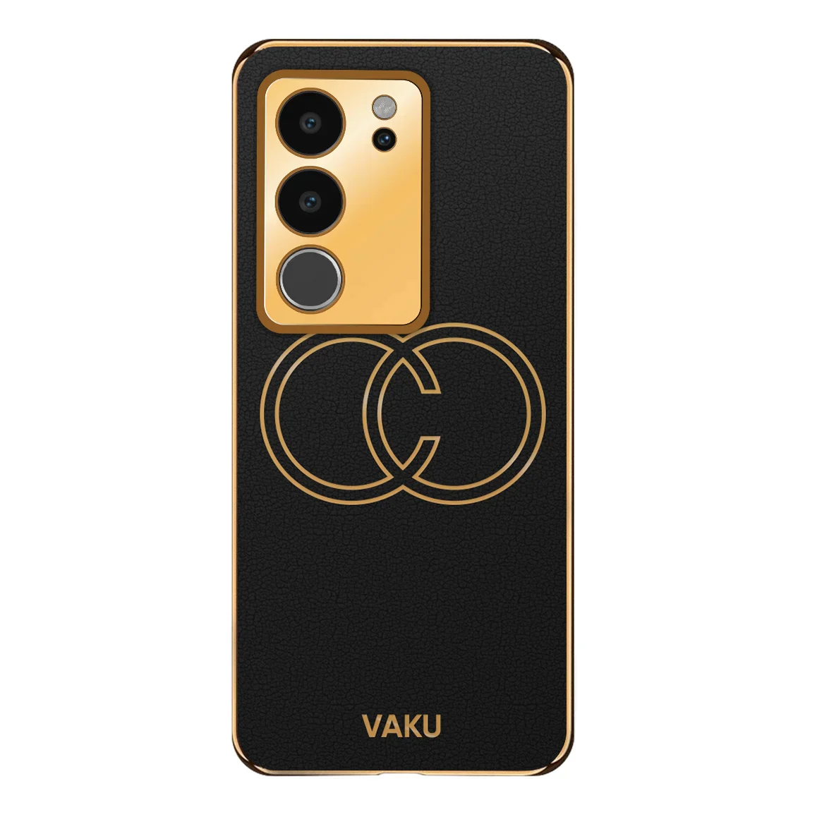 Vaku® Vivo V29 5G Skylar Leather Pattern Gold Electroplated Soft TPU Back Cover - Image 15