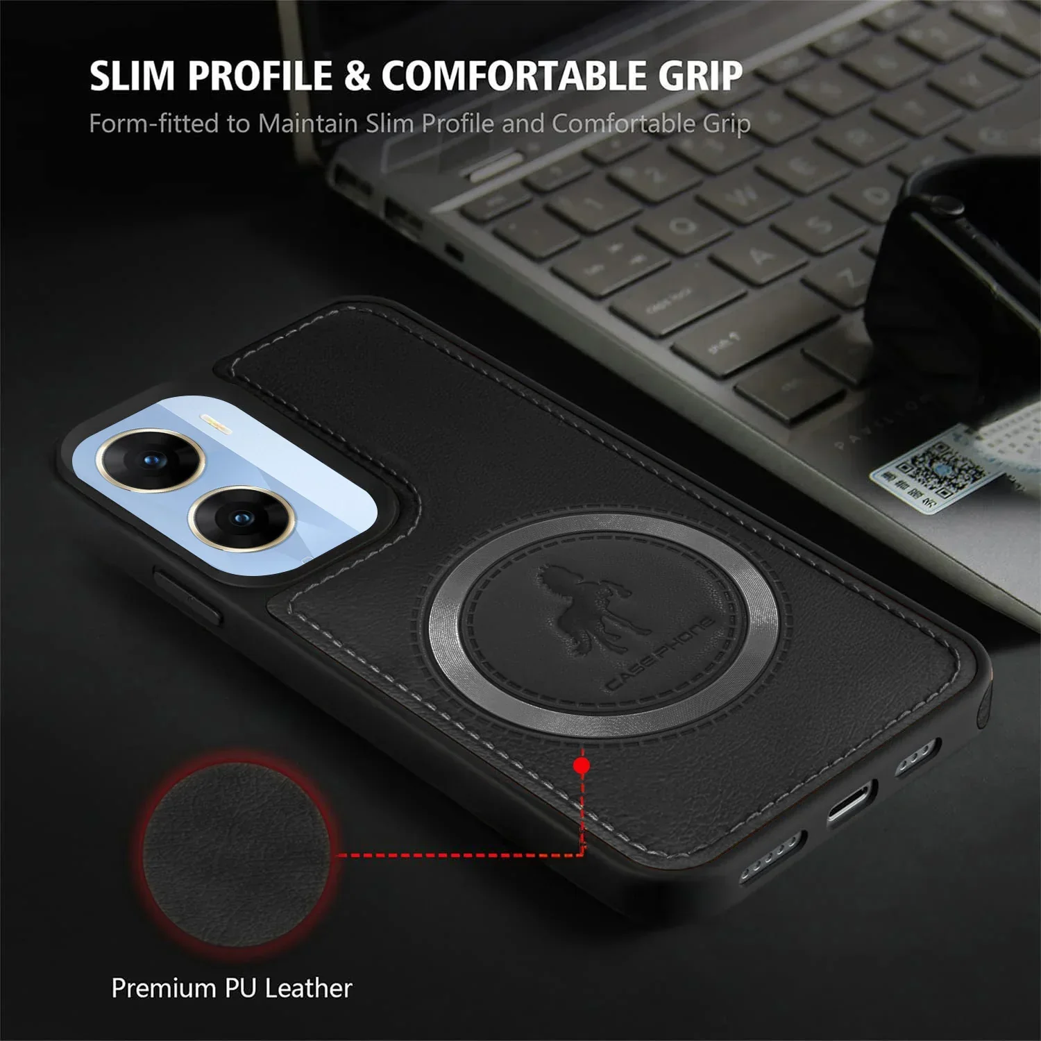 Vaku ® Vivo V29e 5G Astrid Luxury PU Leather Back Cover - Image 5