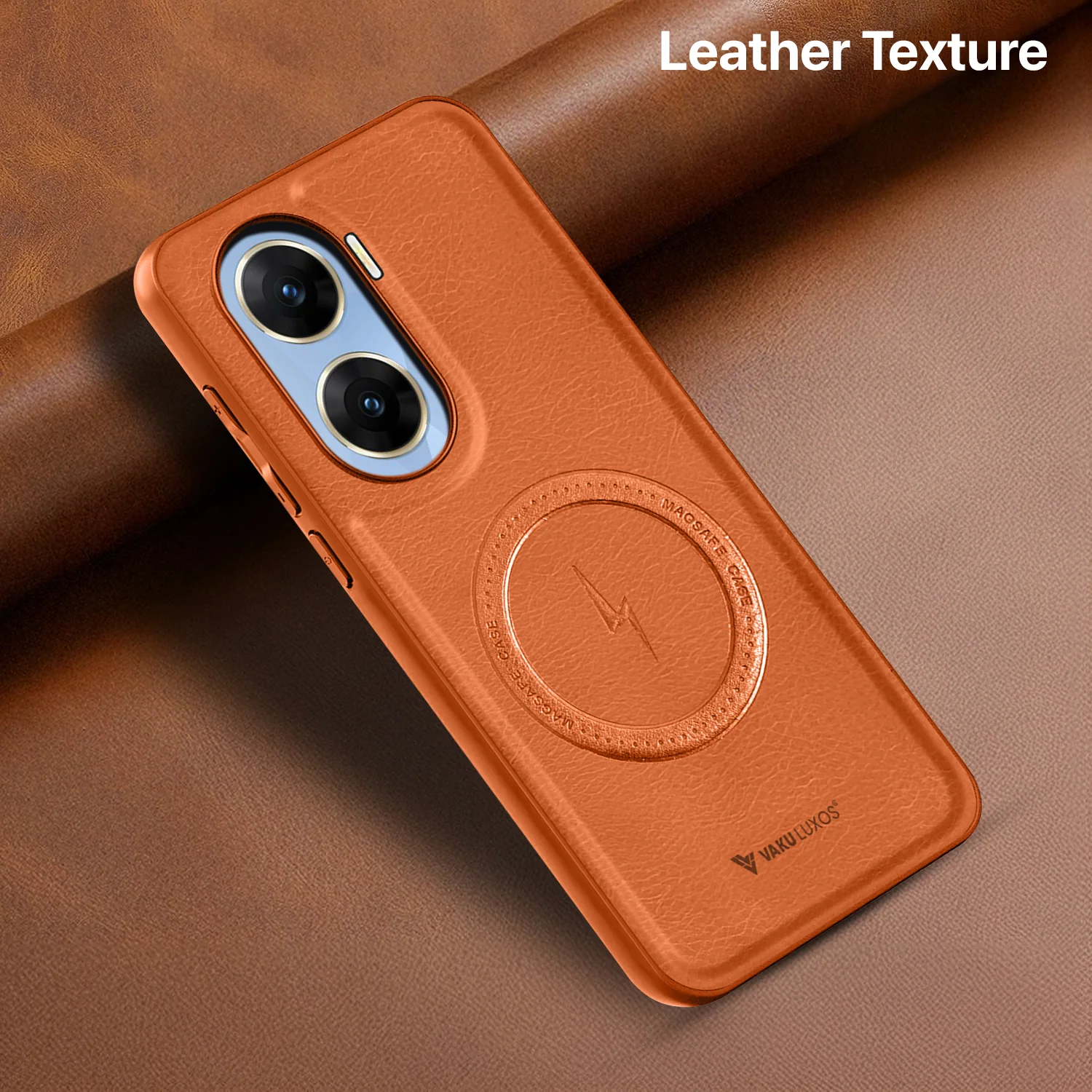 Vaku ® Vivo V29e 5G Maxtron Leather Stitched Magnetic Magsafe Back Cover - Image 10