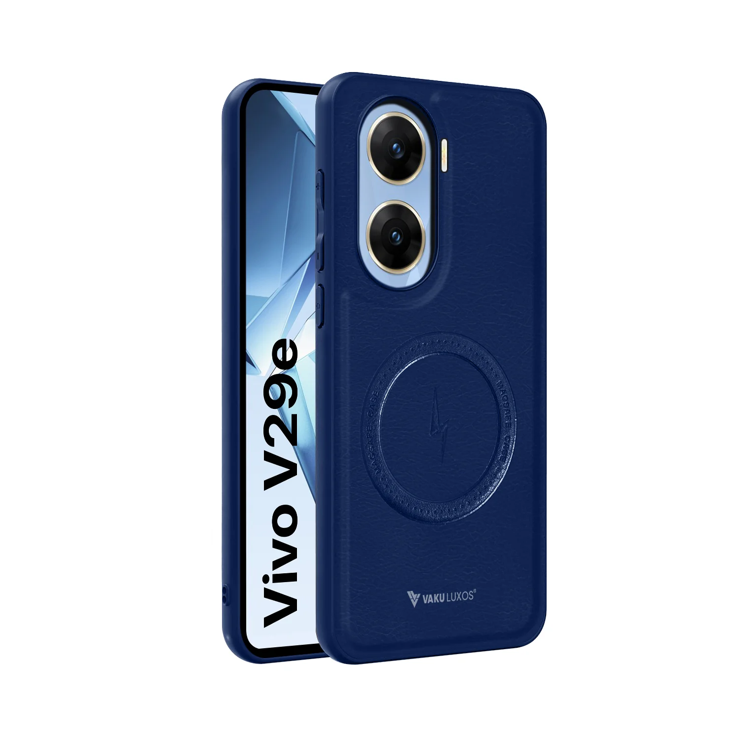 Vaku ® Vivo V29e 5G Maxtron Leather Stitched Magnetic Magsafe Back Cover - Image 3