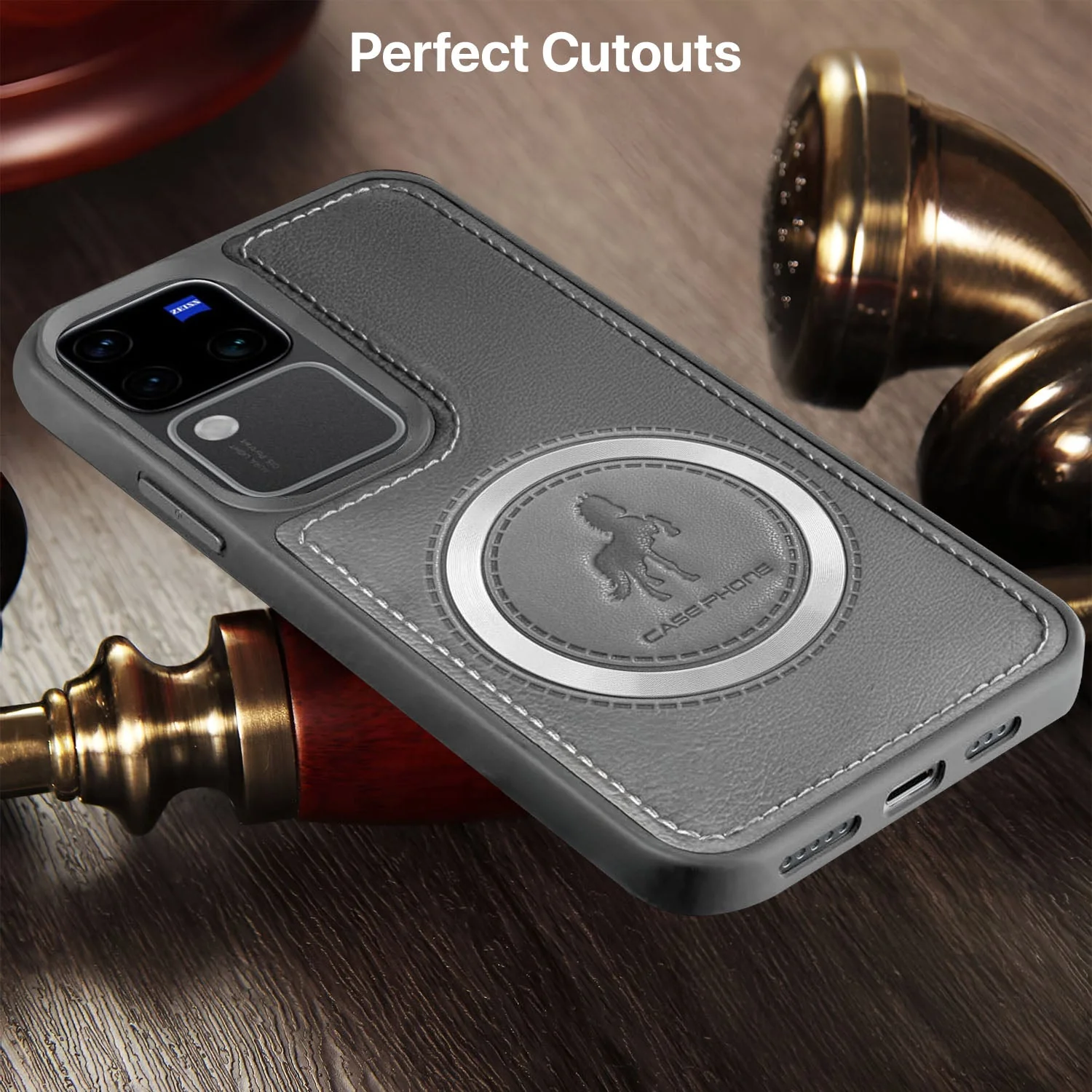 Vaku ® Vivo V30 5G Astrid Luxury PU Leather Back Cover - Image 5