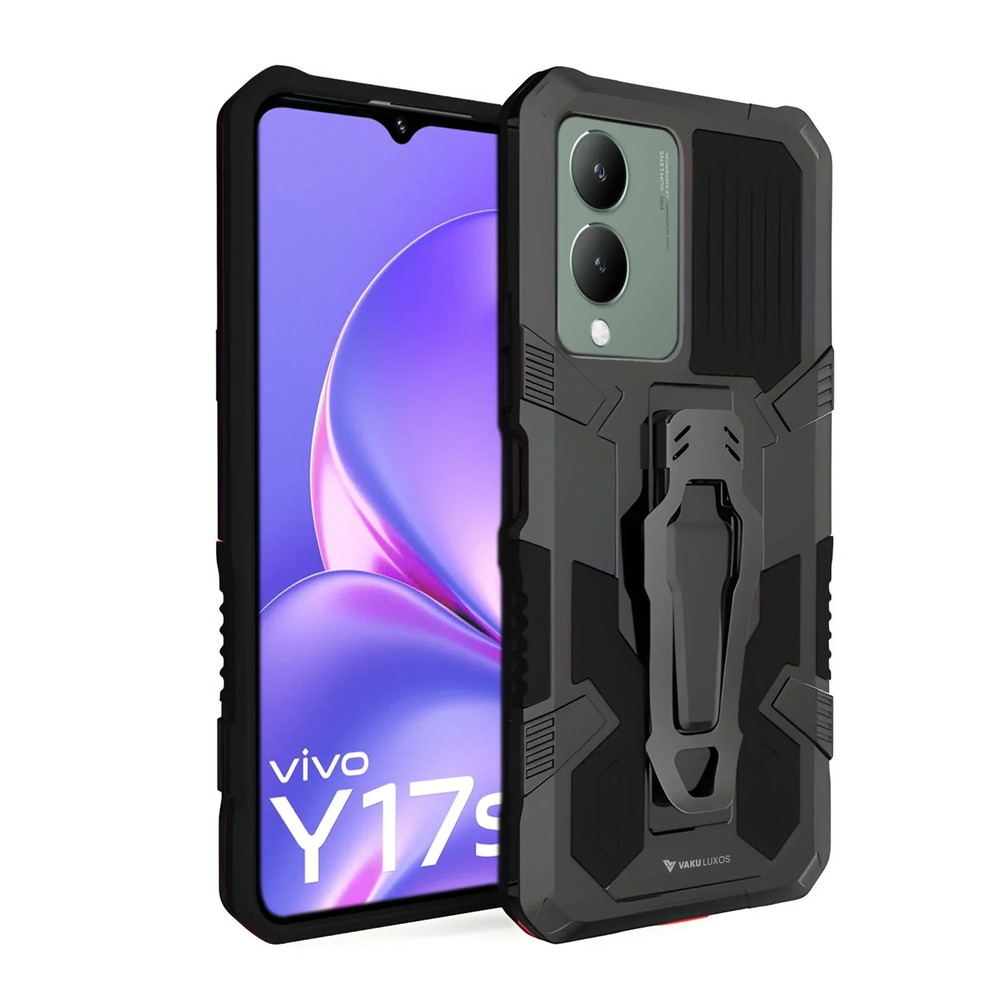 Vaku ® Vivo Y17s Vanguard Military Grade Back Cover