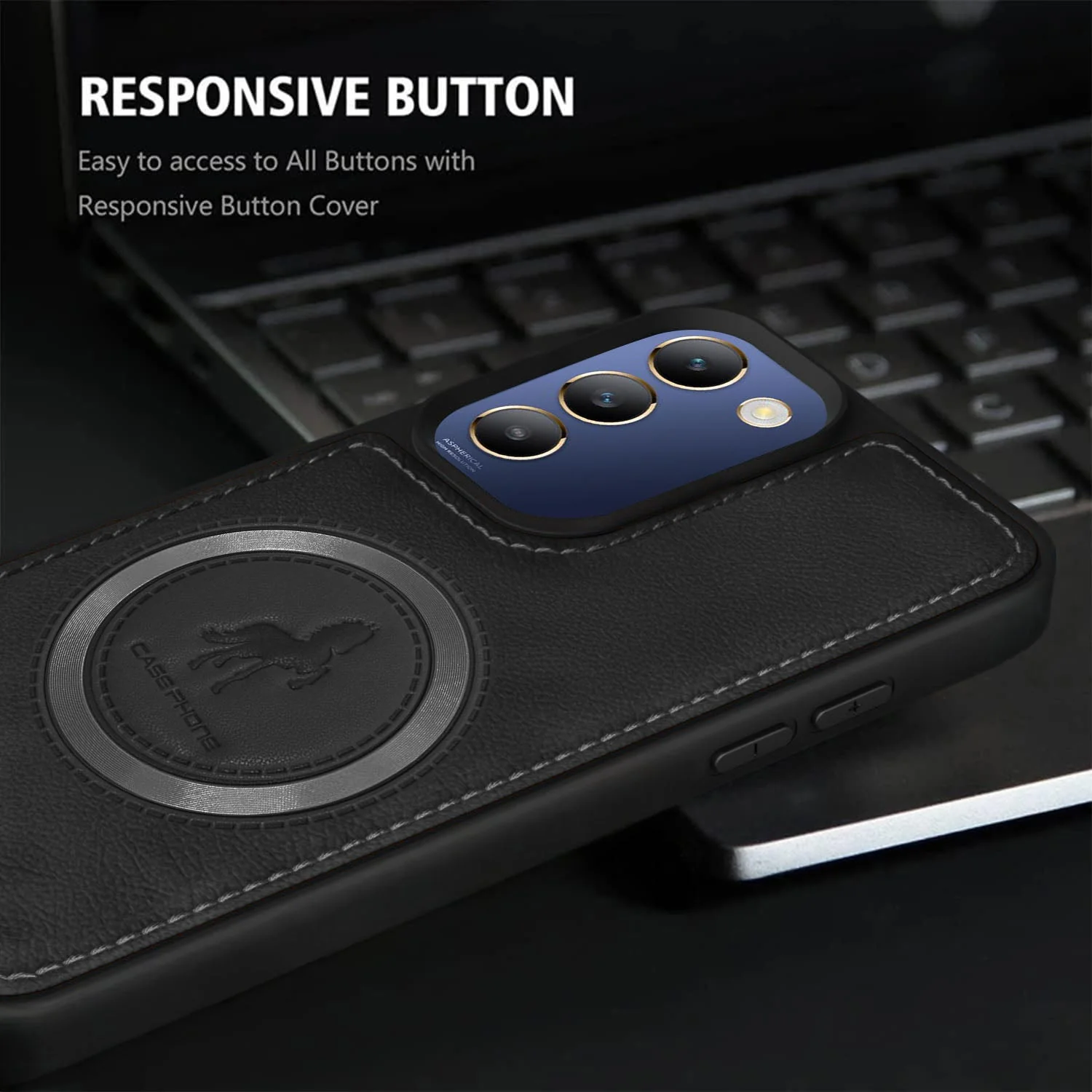 Vaku ® Vivo Y200e 5G Astrid Luxury PU Leather Back Cover - Image 4