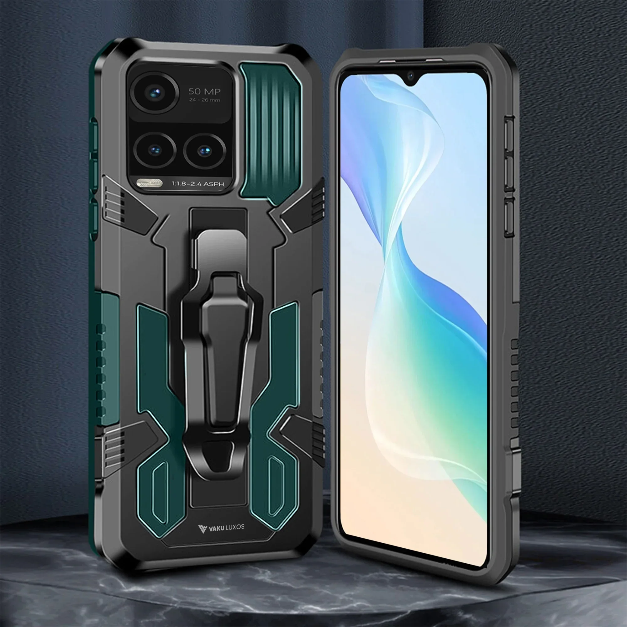 Vaku ® Vivo Y21A Vanguard Military Grade Back Cover - Image 3