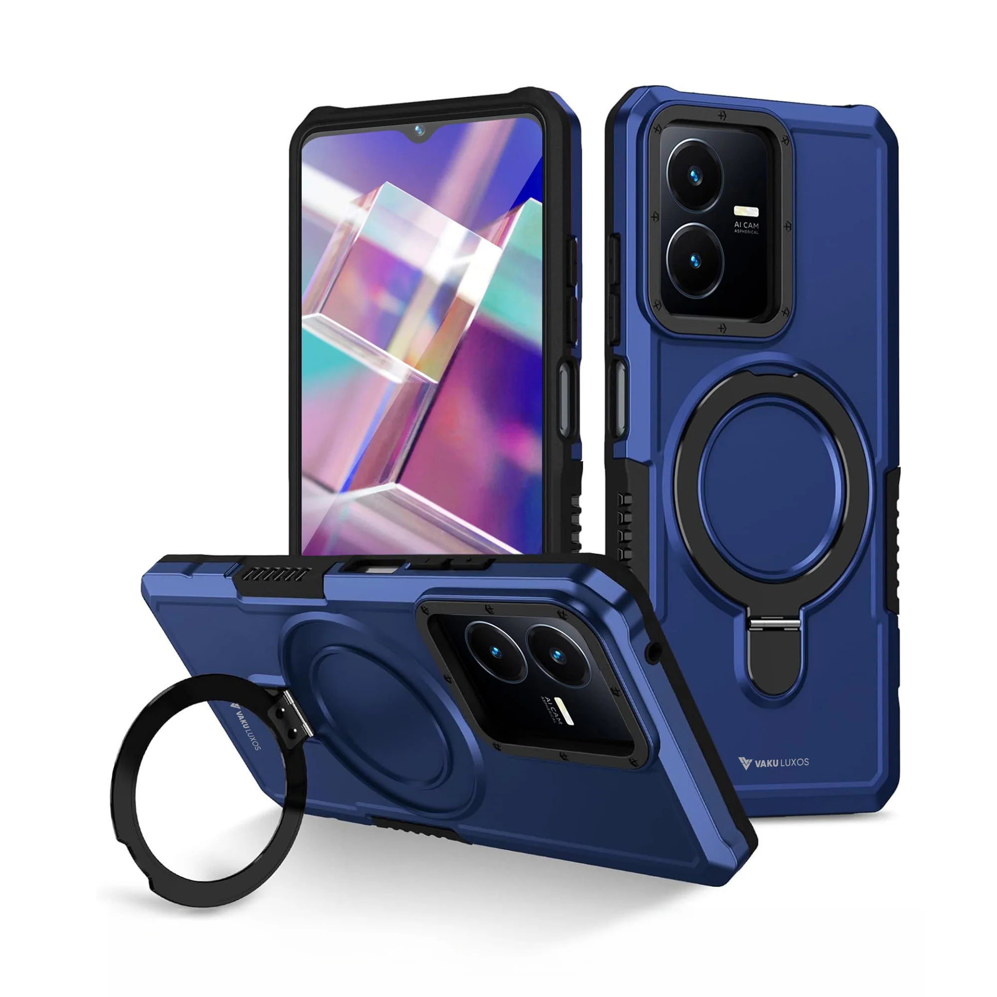 Vaku ® Vivo Y22 Astor Military Grade Armor Protective Back cover - Image 13