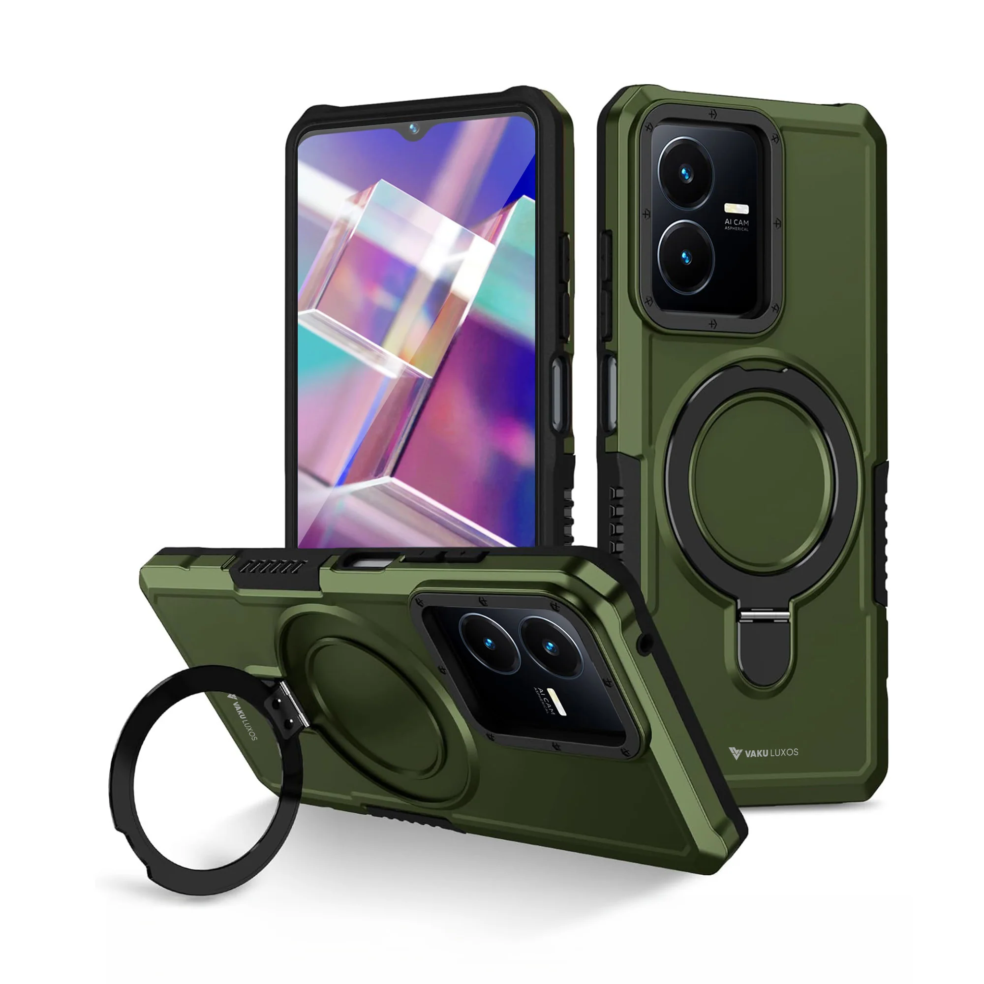 Vaku ® Vivo Y22 Astor Military Grade Armor Protective Back cover - Image 14