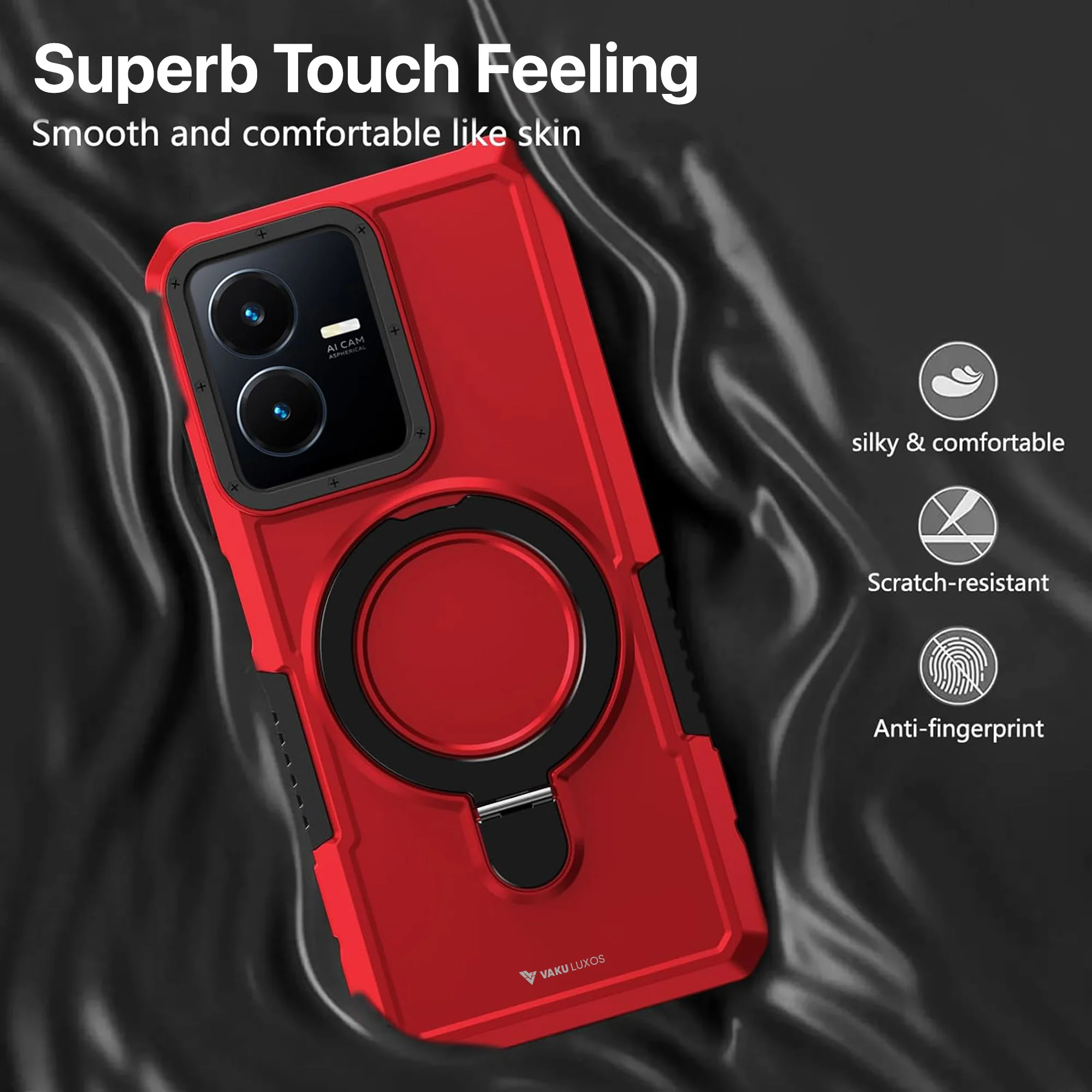 Vaku ® Vivo Y22 Astor Military Grade Armor Protective Back cover - Image 3