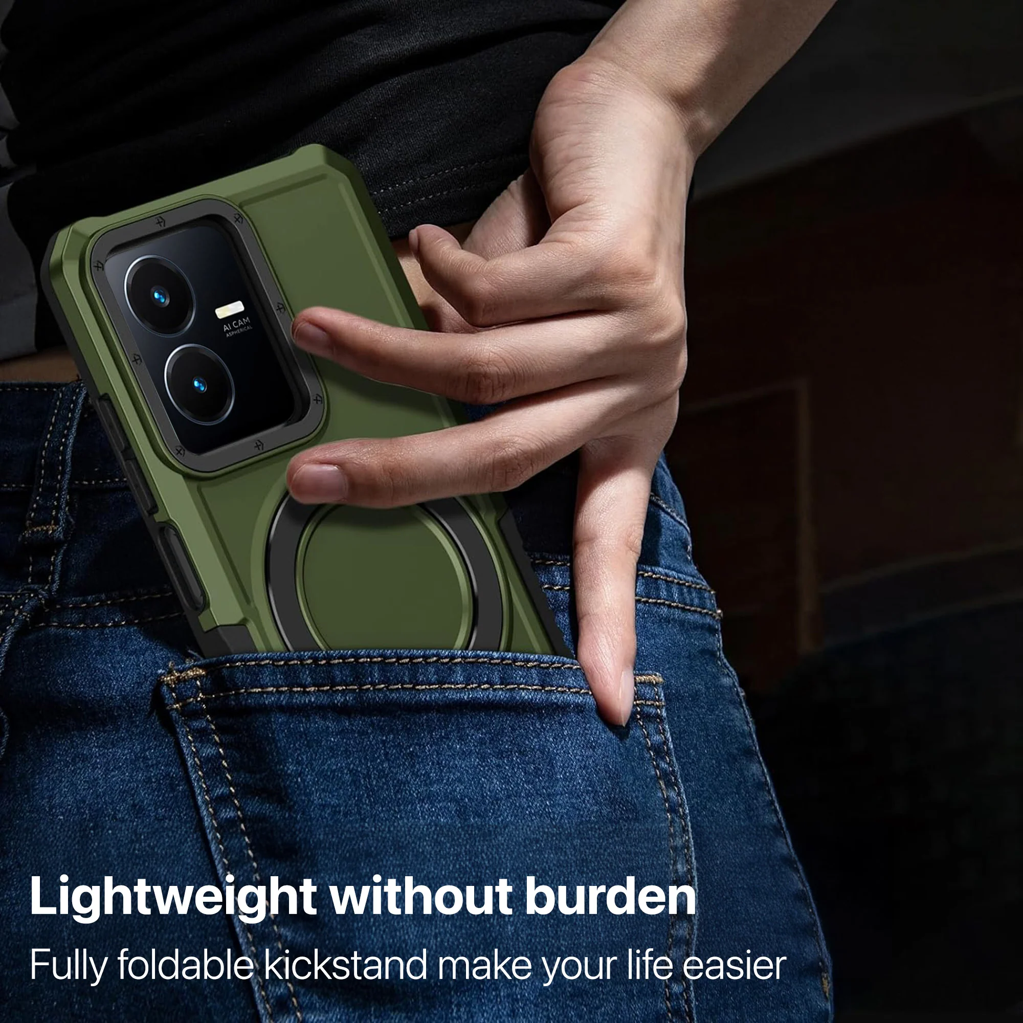 Vaku ® Vivo Y22 Astor Military Grade Armor Protective Back cover - Image 4