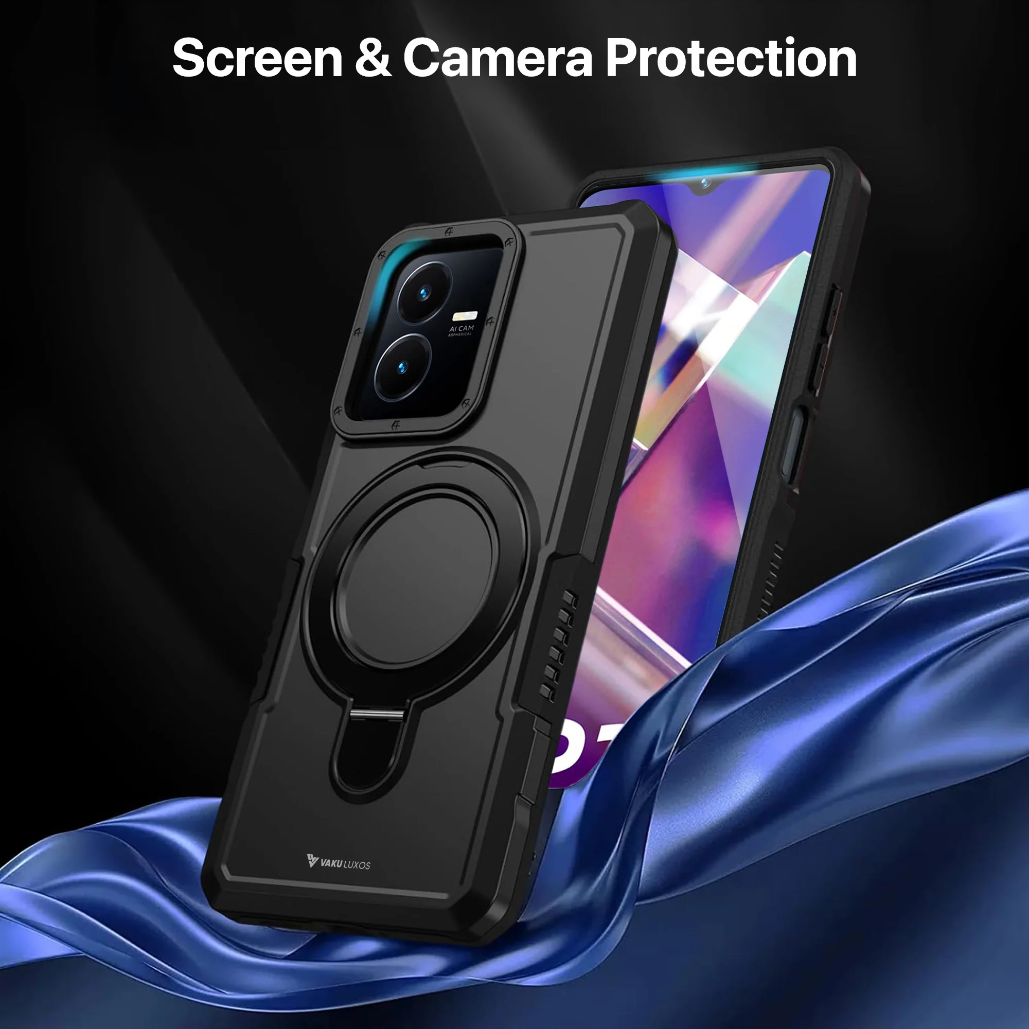 Vaku ® Vivo Y22 Astor Military Grade Armor Protective Back cover - Image 5