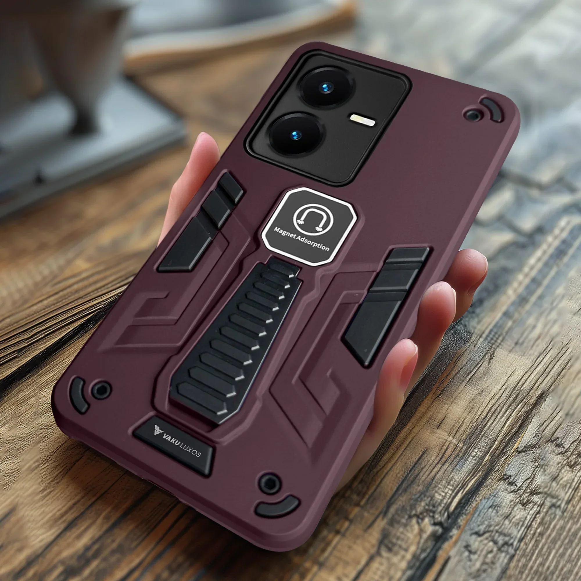 Vaku ® Vivo Y22 Valor Military Grade Shockproof Back Cover - Image 2