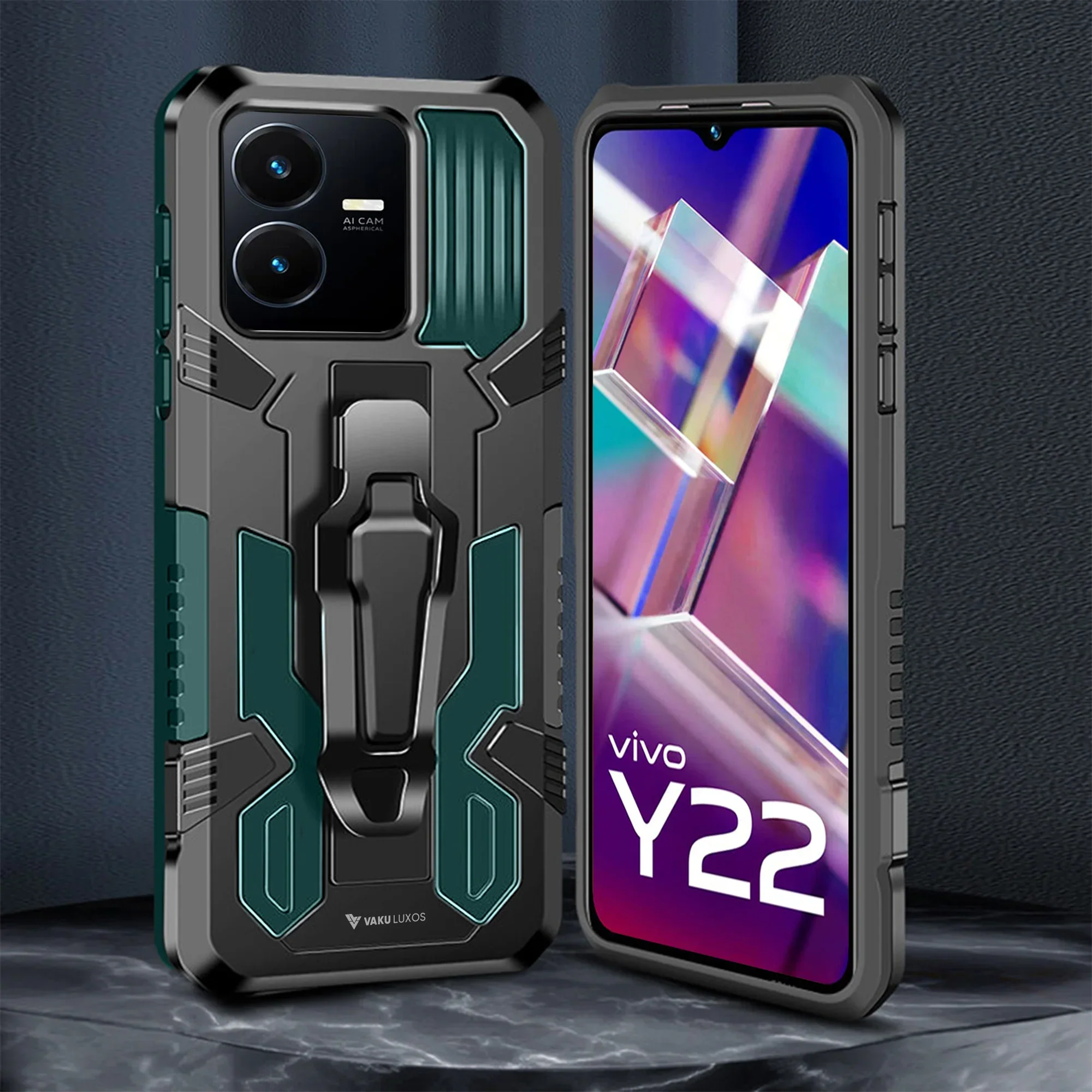 Vaku ® Vivo Y22 Vanguard Military Grade Back Cover - Image 6