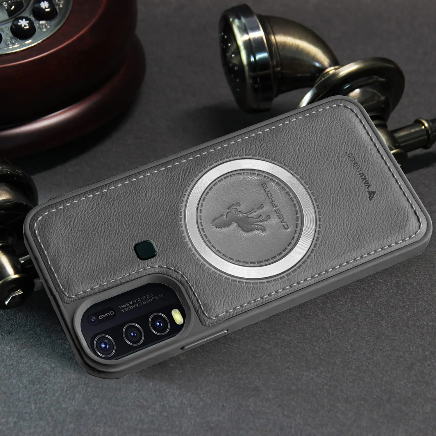 Vaku ® Vivo Y30 Astrid Luxury PU Leather Back Cover - Image 4