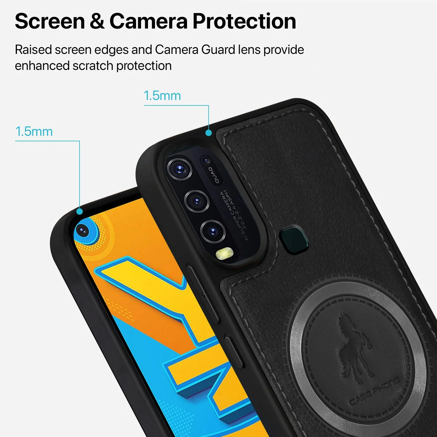 Vaku ® Vivo Y30 Astrid Luxury PU Leather Back Cover - Image 5