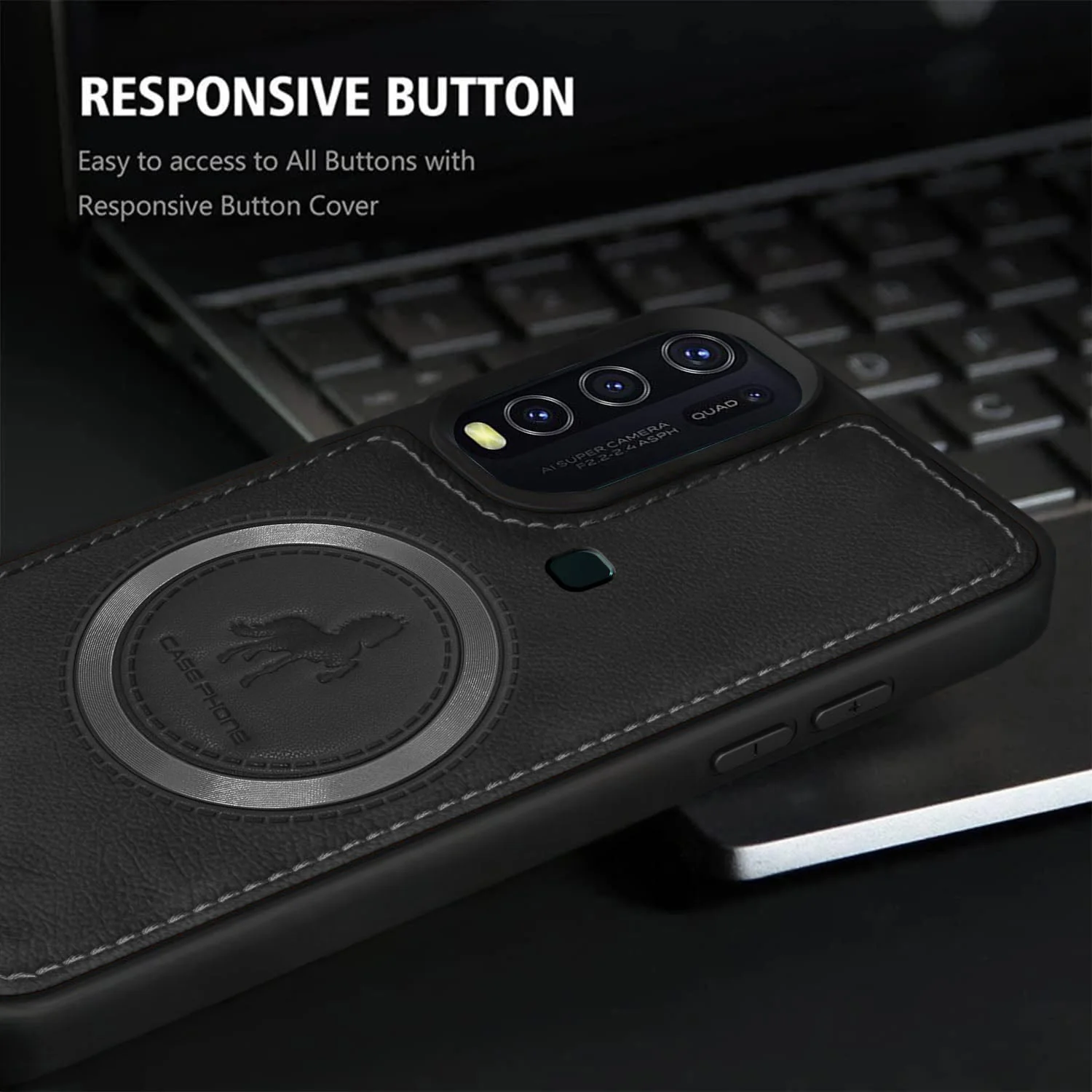 Vaku ® Vivo Y30 Astrid Luxury PU Leather Back Cover - Image 6