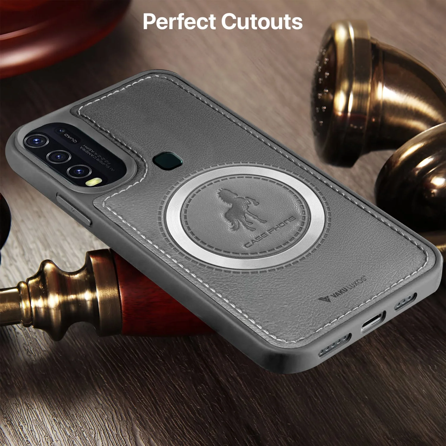 Vaku ® Vivo Y30 Astrid Luxury PU Leather Back Cover - Image 8