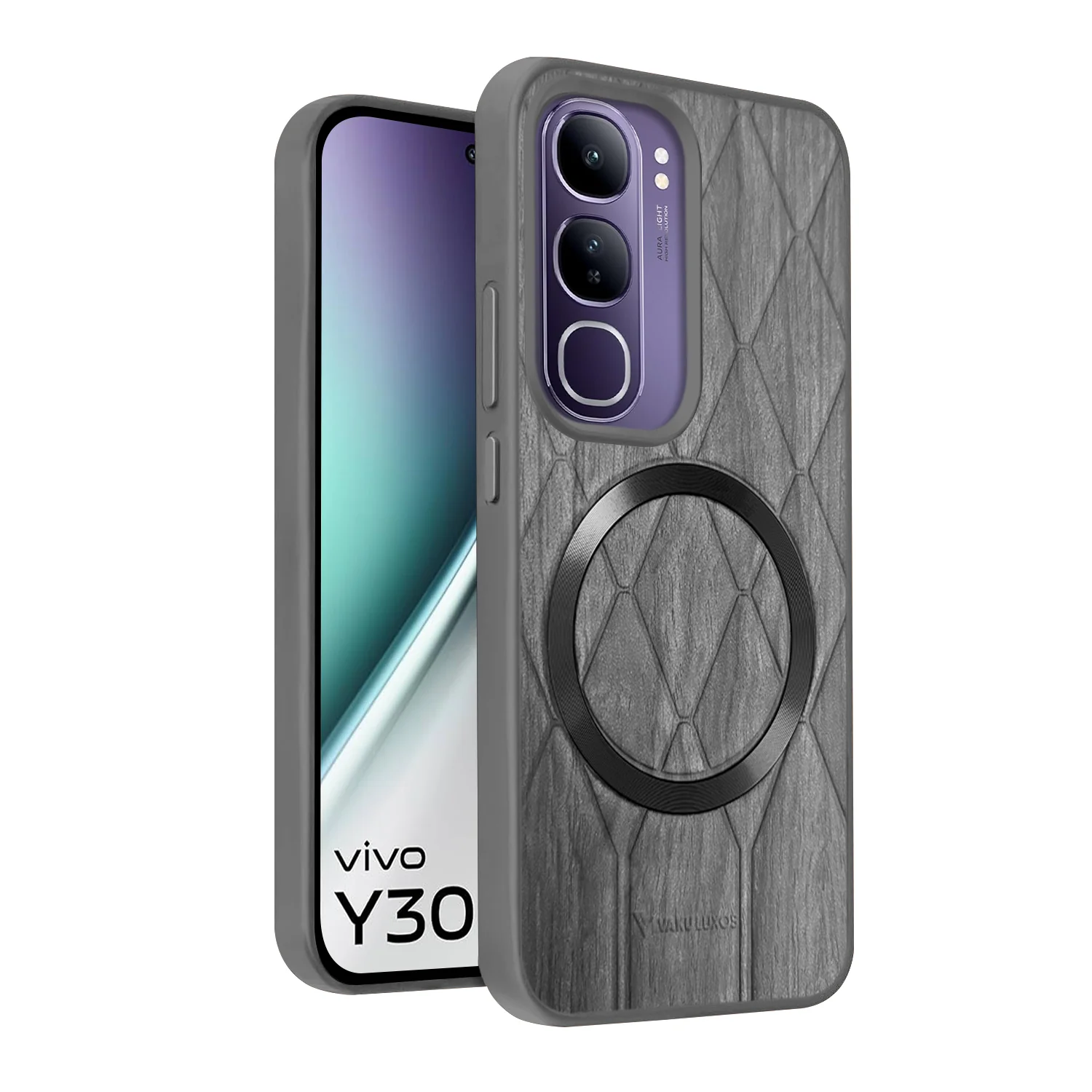Vaku ® Vivo Y300 5G Diamond Plume Pattern Magnetic Magsafe Back Cover - Image 5