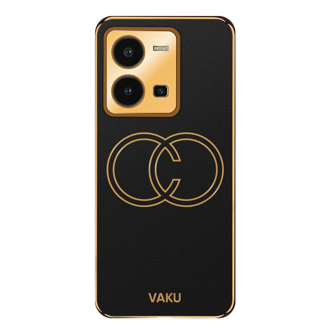 Vaku® Vivo Y35 4G Skylar Leather Pattern Gold Electroplated Soft TPU Back Cover - Image 16