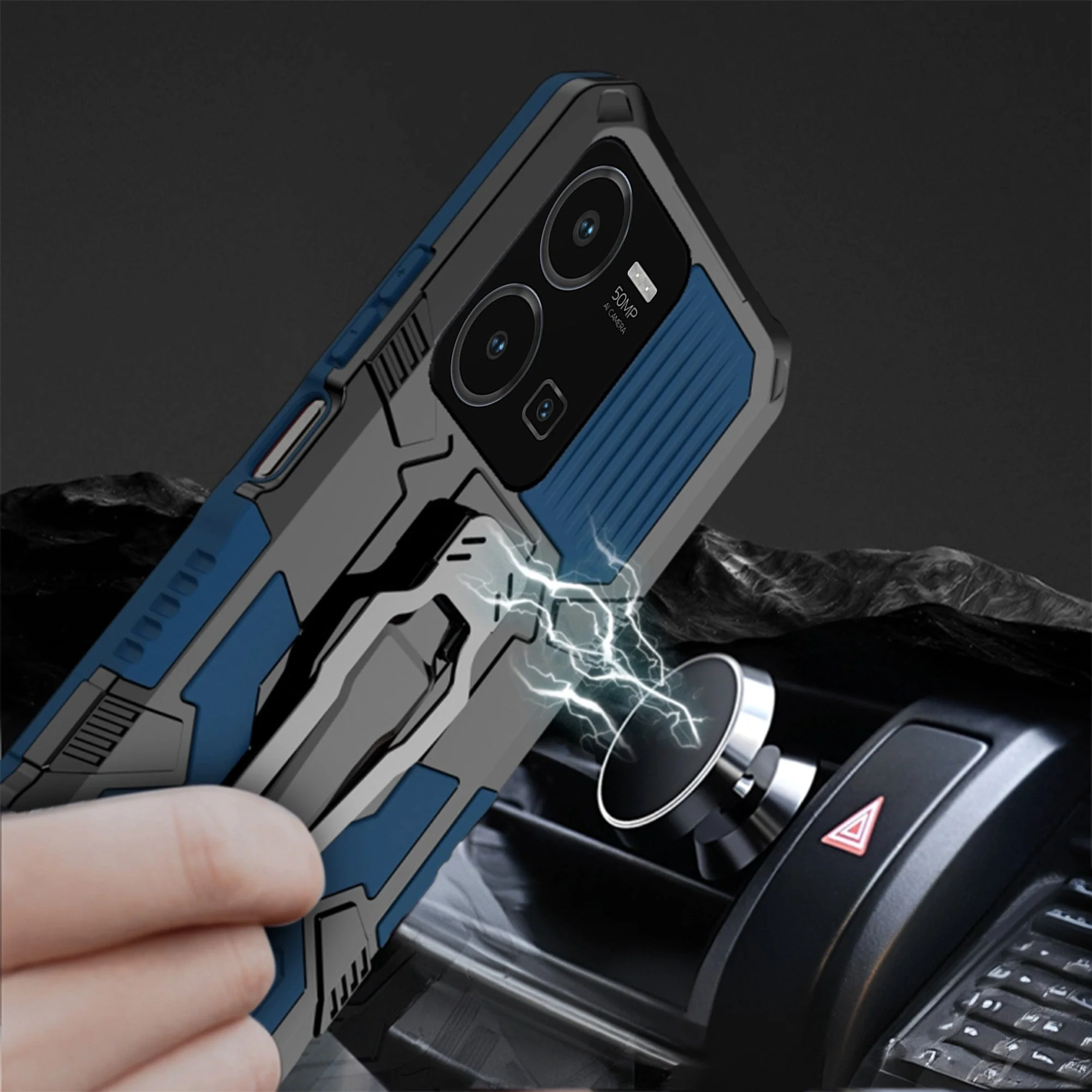 Vaku ® Vivo Y35 4G Vanguard Military Grade Back Cover - Image 2