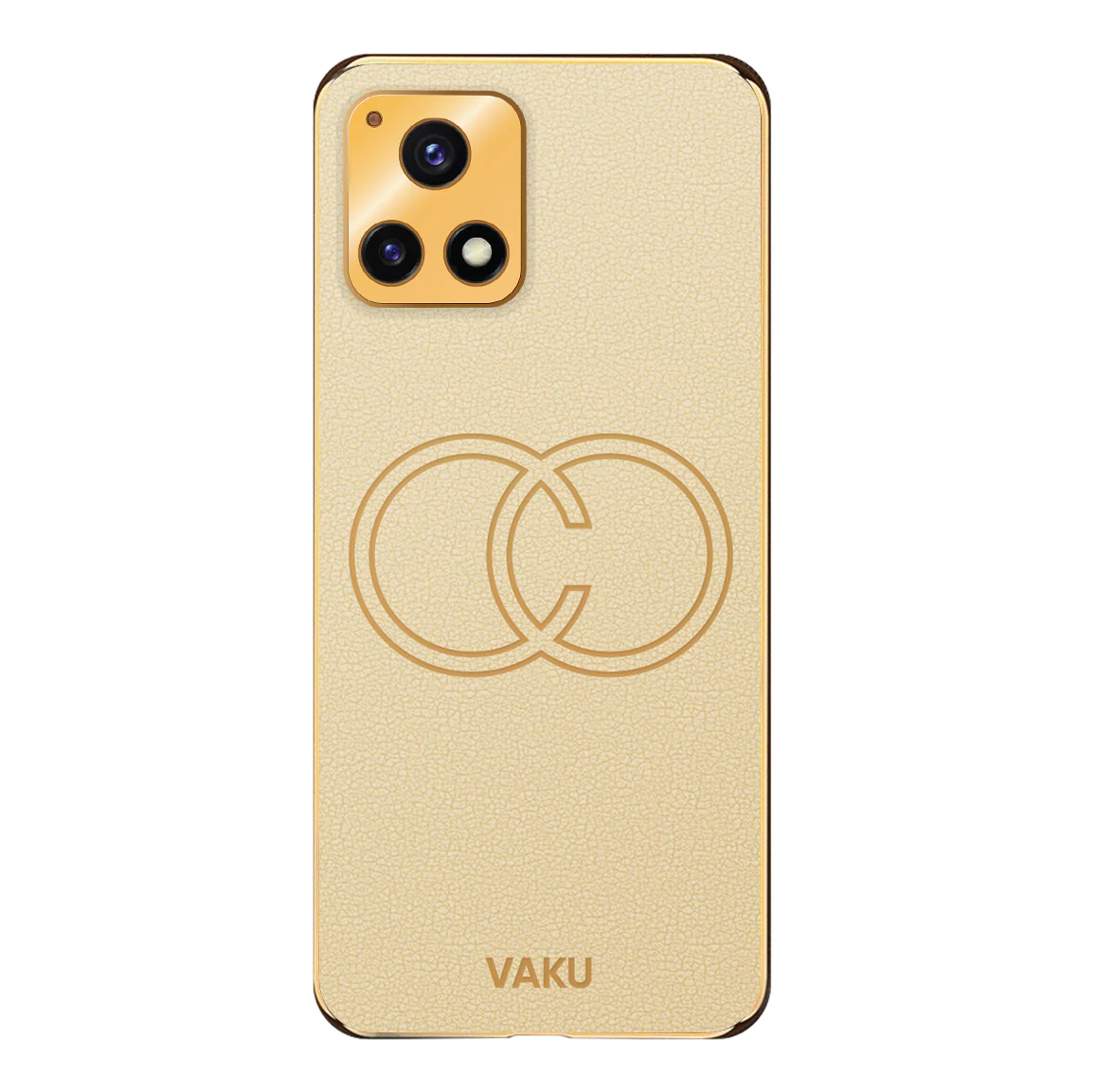 Vaku® Vivo Y72 5G Skylar Leather Pattern Gold Electroplated Soft TPU Back Cover - Image 11