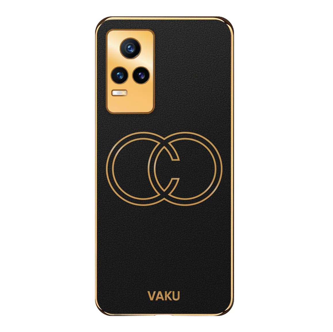Vaku® Vivo Y73 4G Skylar Leather Pattern Gold Electroplated Soft TPU Back Cover - Image 15
