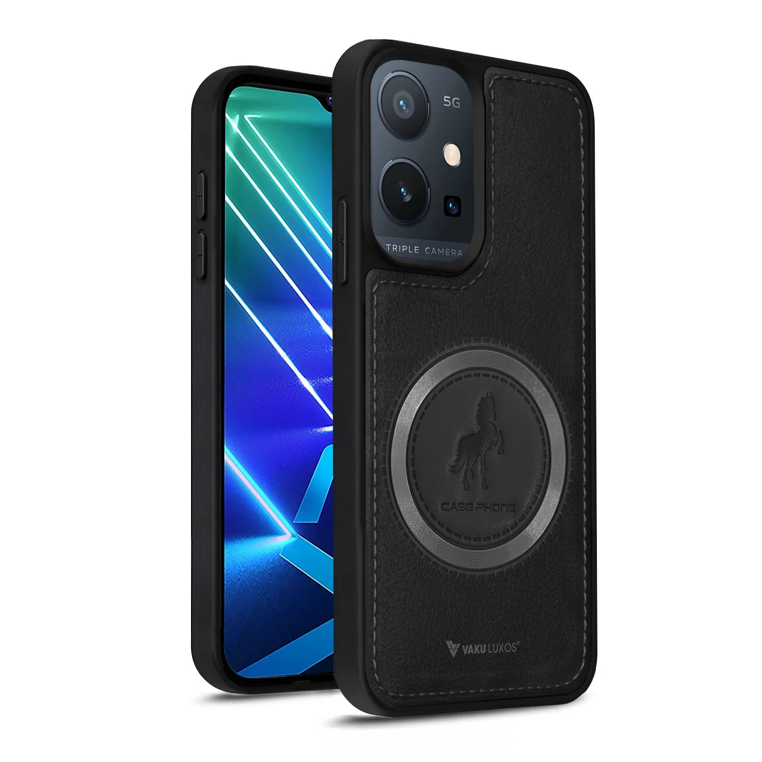 Vaku ® Vivo Y75 5G Astrid Luxury PU Leather Back Cover