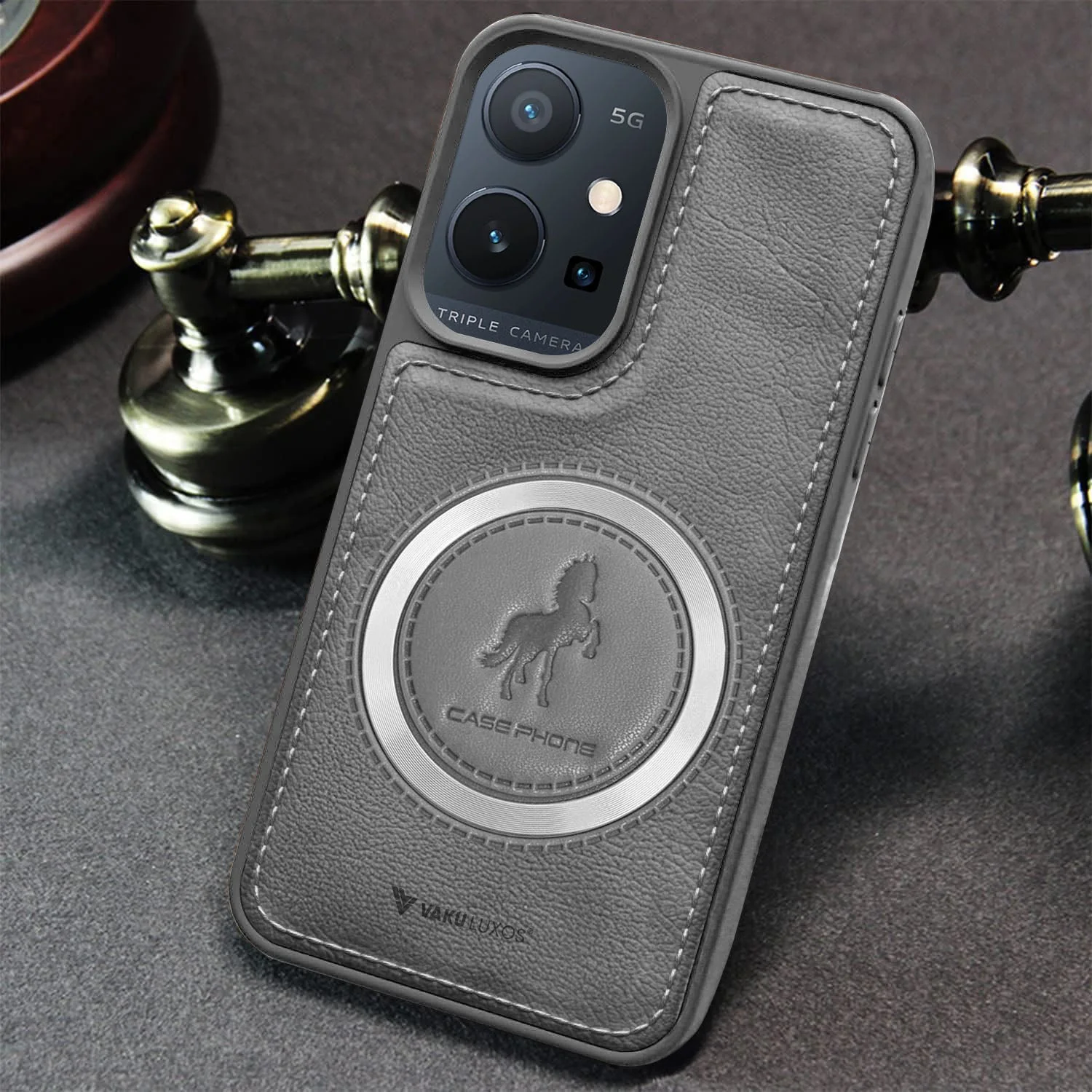 Vaku ® Vivo Y75 5G Astrid Luxury PU Leather Back Cover - Image 12
