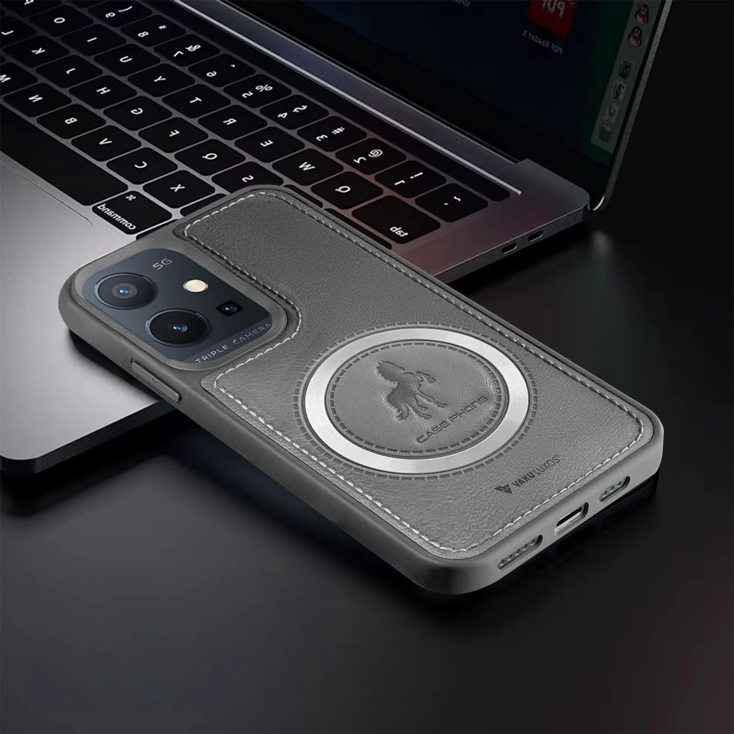 Vaku ® Vivo Y75 5G Astrid Luxury PU Leather Back Cover - Image 5