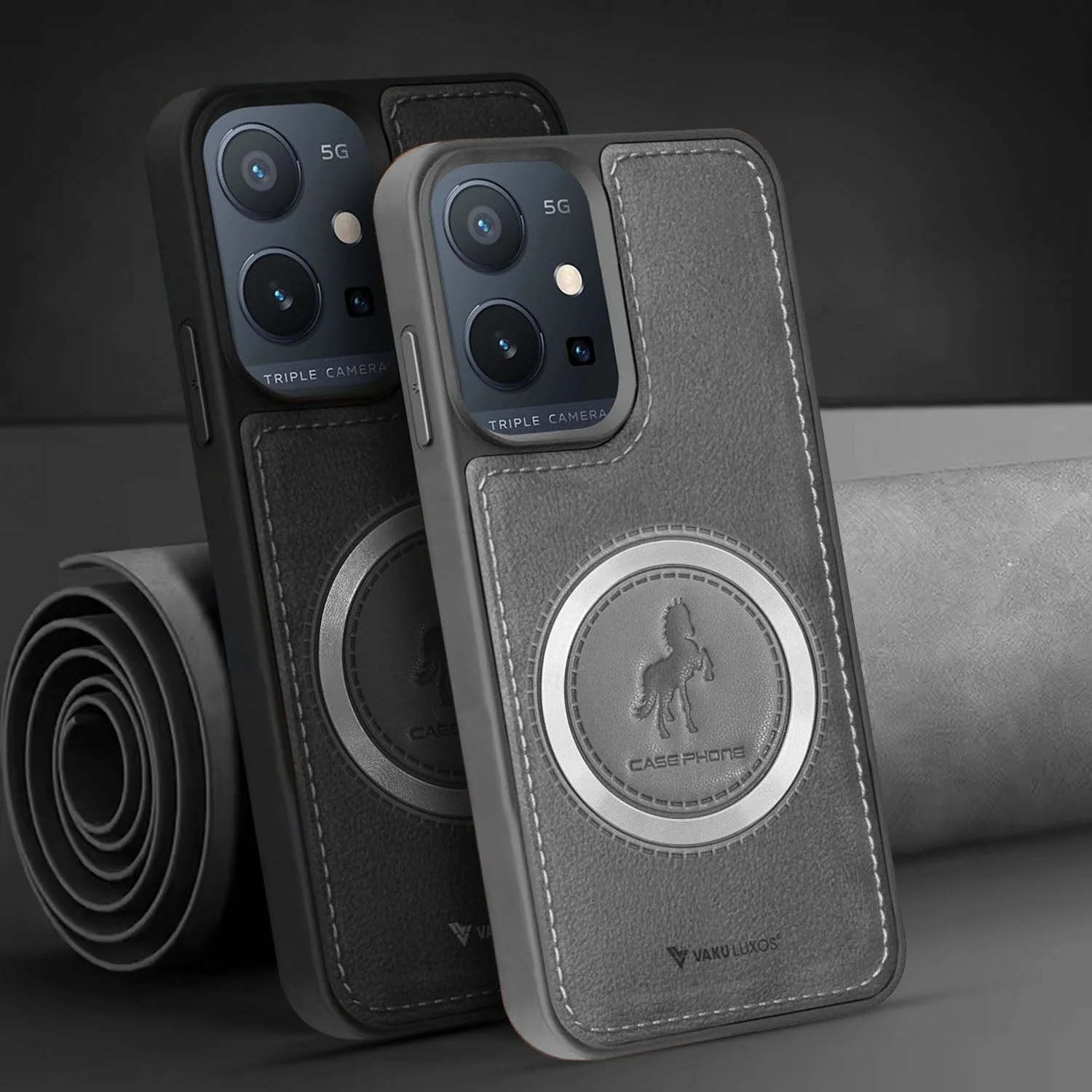 Vaku ® Vivo Y75 5G Astrid Luxury PU Leather Back Cover - Image 7