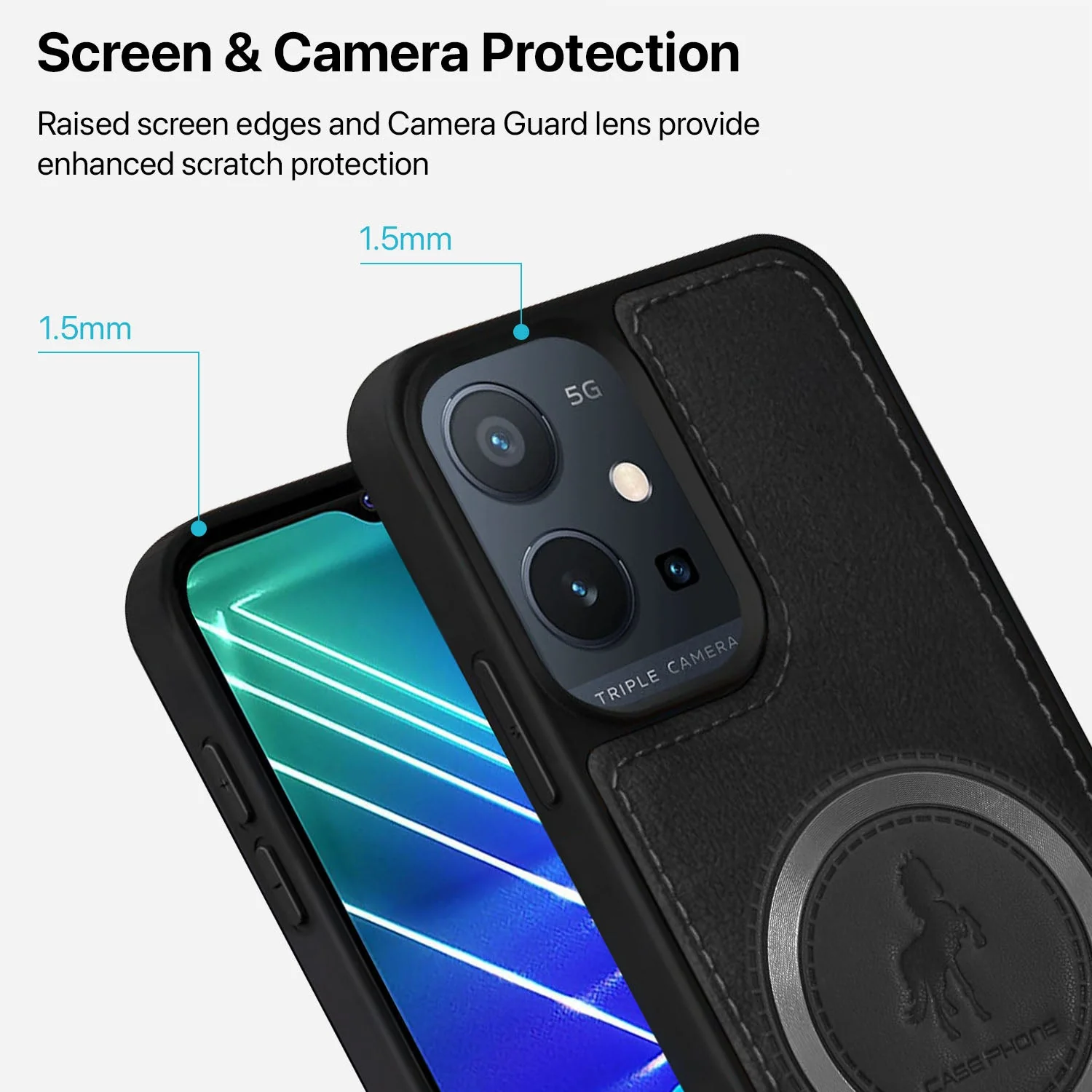 Vaku ® Vivo Y75 5G Astrid Luxury PU Leather Back Cover - Image 8