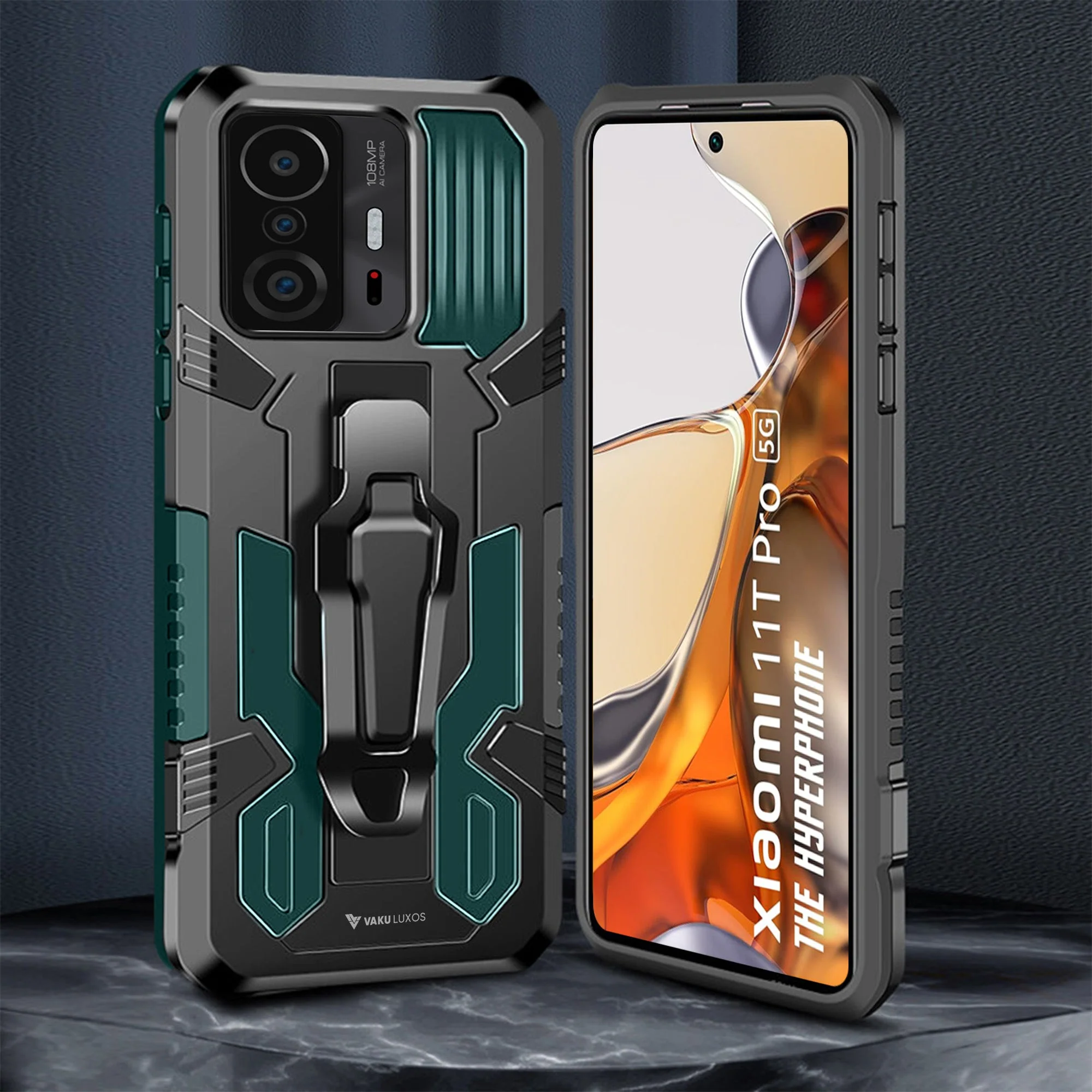 Vaku ® Xiaomi 11T Pro 5G Vanguard Military Grade Back Cover - Image 11