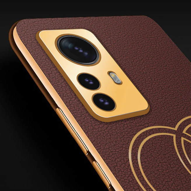 Vaku® Xiaomi 12 Pro 5G Skylar Leather Pattern Gold Electroplated Soft TPU Back Cover - Image 10