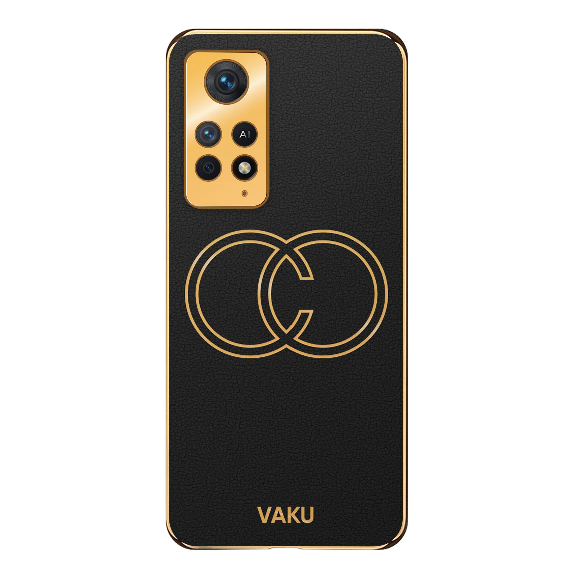 Vaku® Xiaomi Redmi Note 11 Pro 4G Skylar Leather Pattern Gold Electroplated Soft TPU Back Cover - Image 12