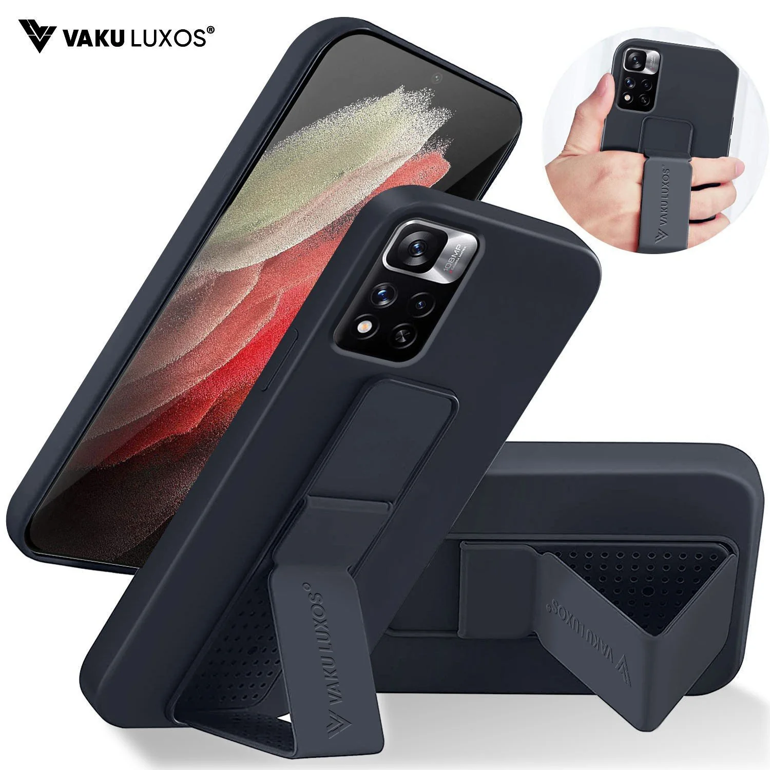 Vaku ® Xiaomi Redmi Note 11 Pro Harbor Grip Multi-Functional TPU Back Cover - Image 4