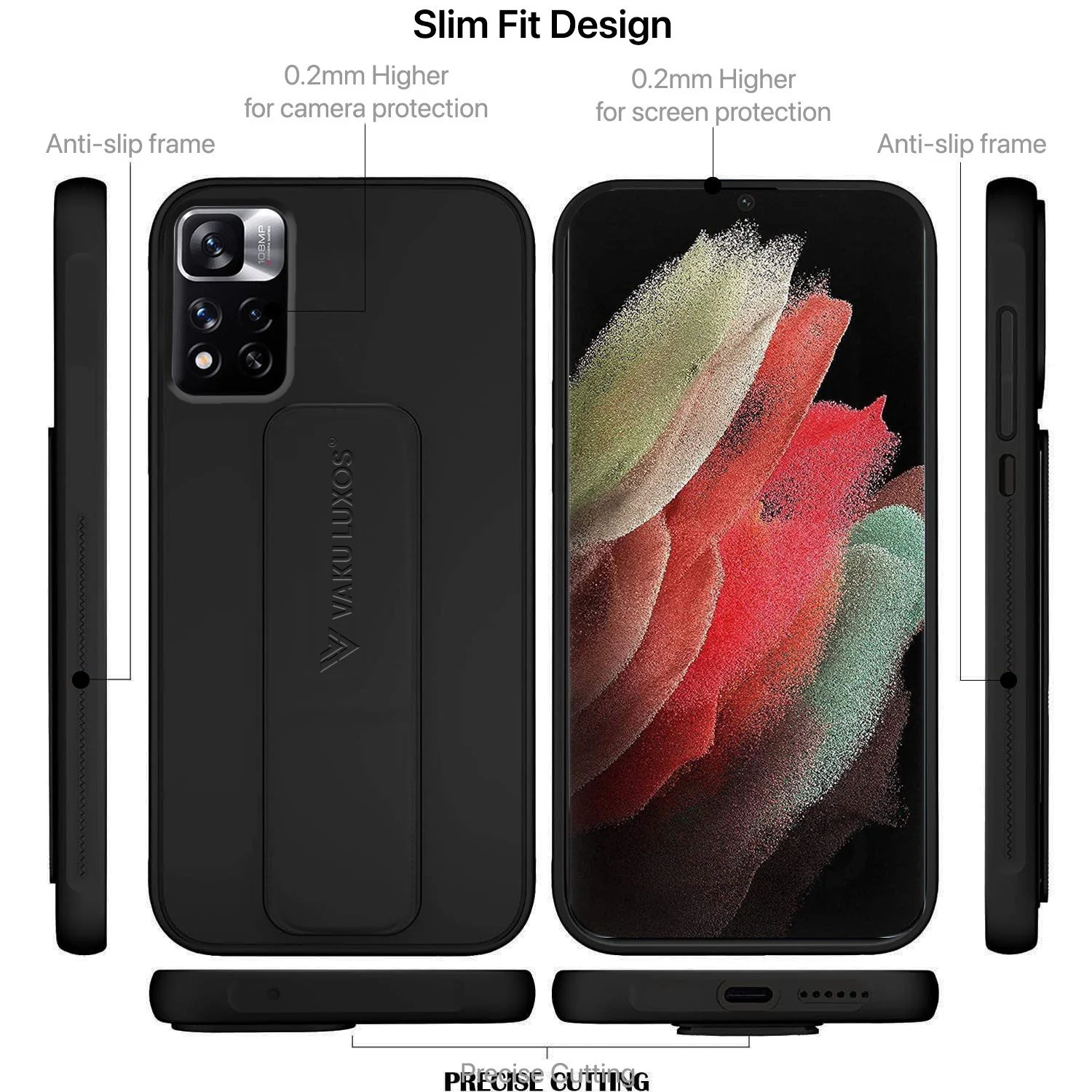 Vaku ® Xiaomi Redmi Note 11 Pro Plus 5G Harbor Grip Multi-Functional TPU Back Cover - Image 7