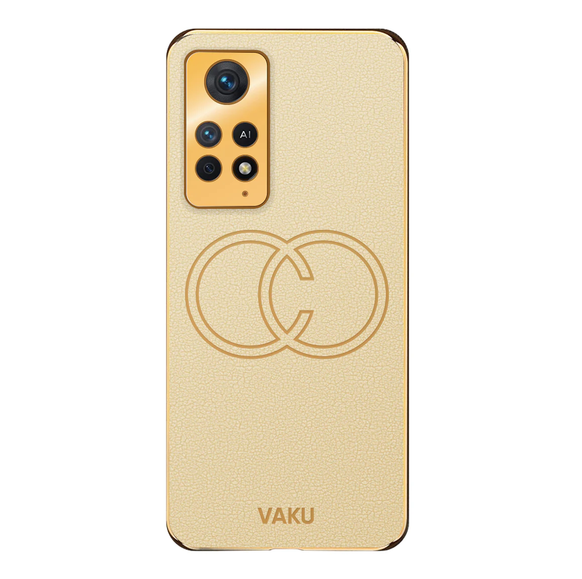 Vaku® Xiaomi Redmi Note 11 Pro Plus 5G Skylar Leather Pattern Gold Electroplated Soft TPU Back Cover - Image 11