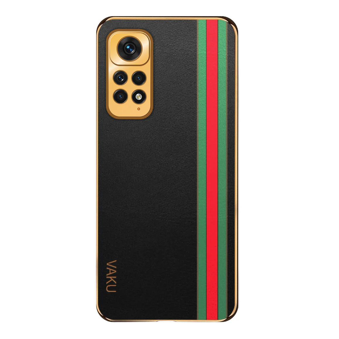 Vaku® Xiaomi Redmi Note 11s Felix Line Leather Stitched Gold Electroplated Soft TPU Back Cover Case - Image 10