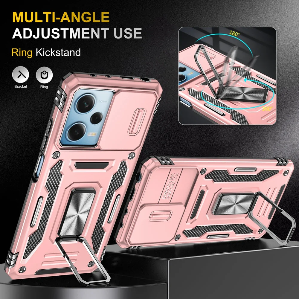 Vaku® Xiaomi Redmi Note 12 5G Aegis Armor Slide Camera Protection Back Cover - Image 2