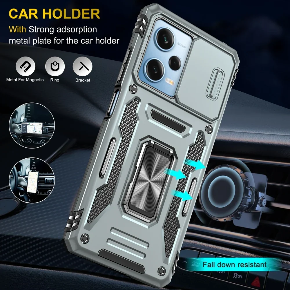Vaku® Xiaomi Redmi Note 12 5G Aegis Armor Slide Camera Protection Back Cover - Image 3