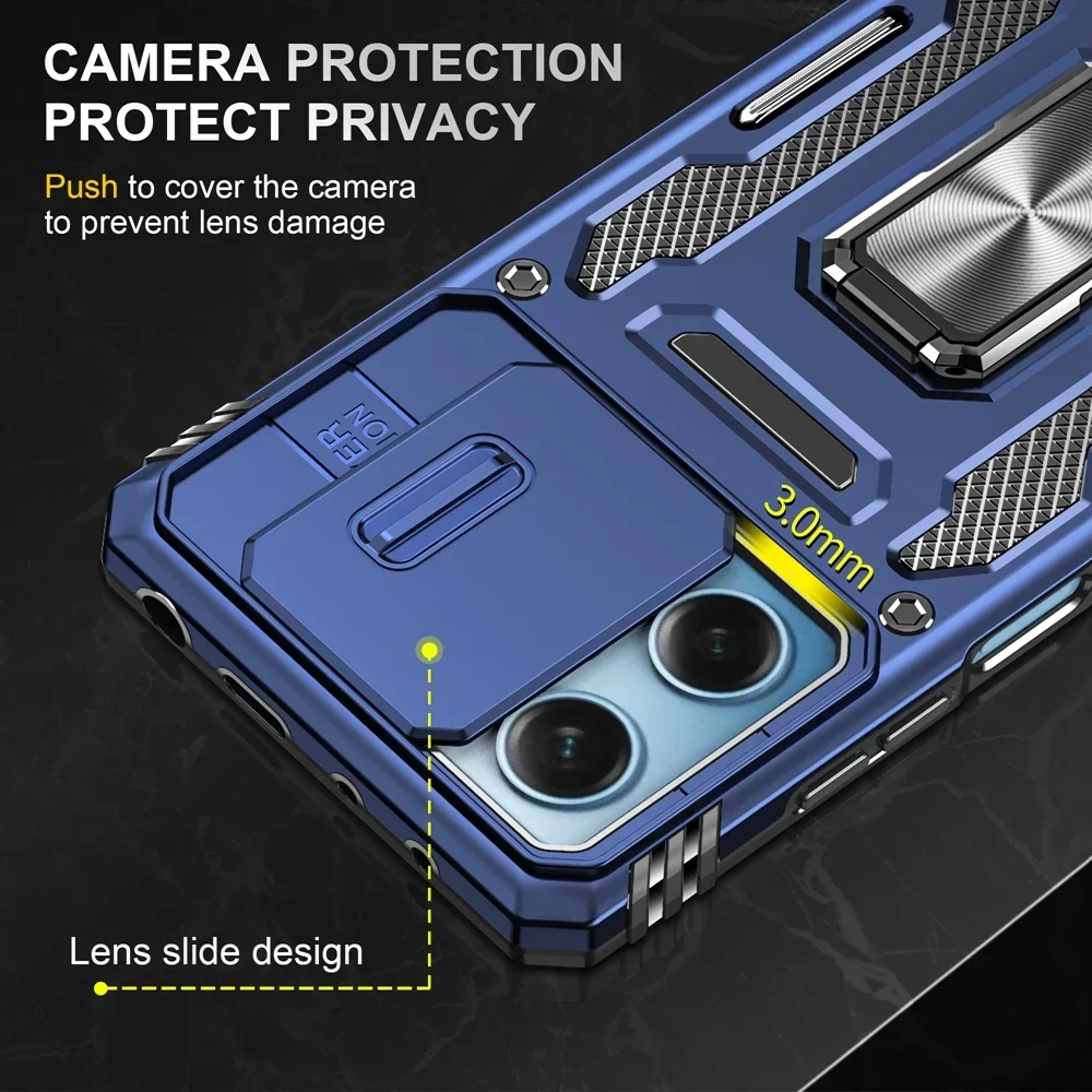 Vaku® Xiaomi Redmi Note 12 5G Aegis Armor Slide Camera Protection Back Cover - Image 5