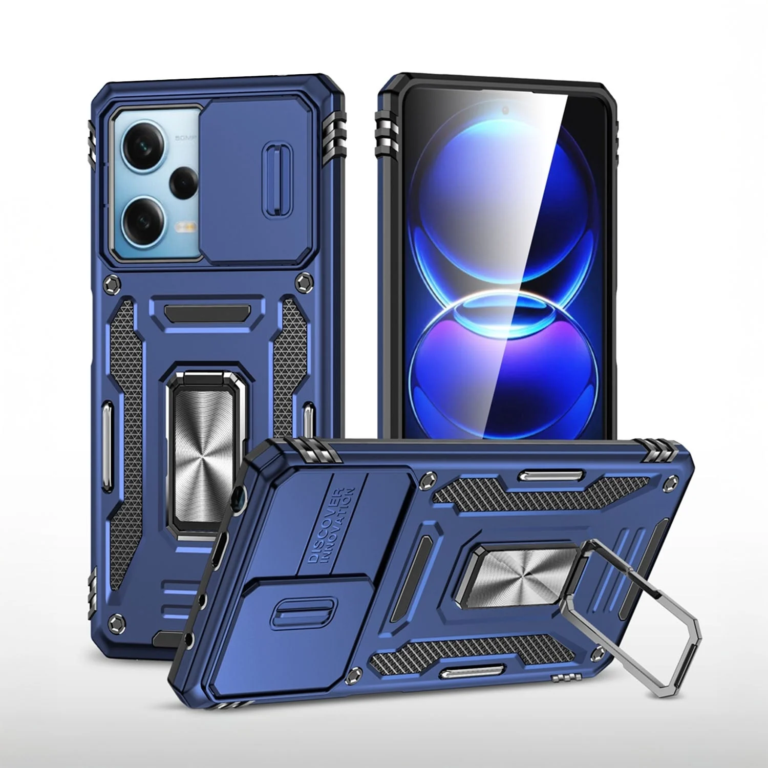 Vaku® Xiaomi Redmi Note 12 5G Aegis Armor Slide Camera Protection Back Cover - Image 9