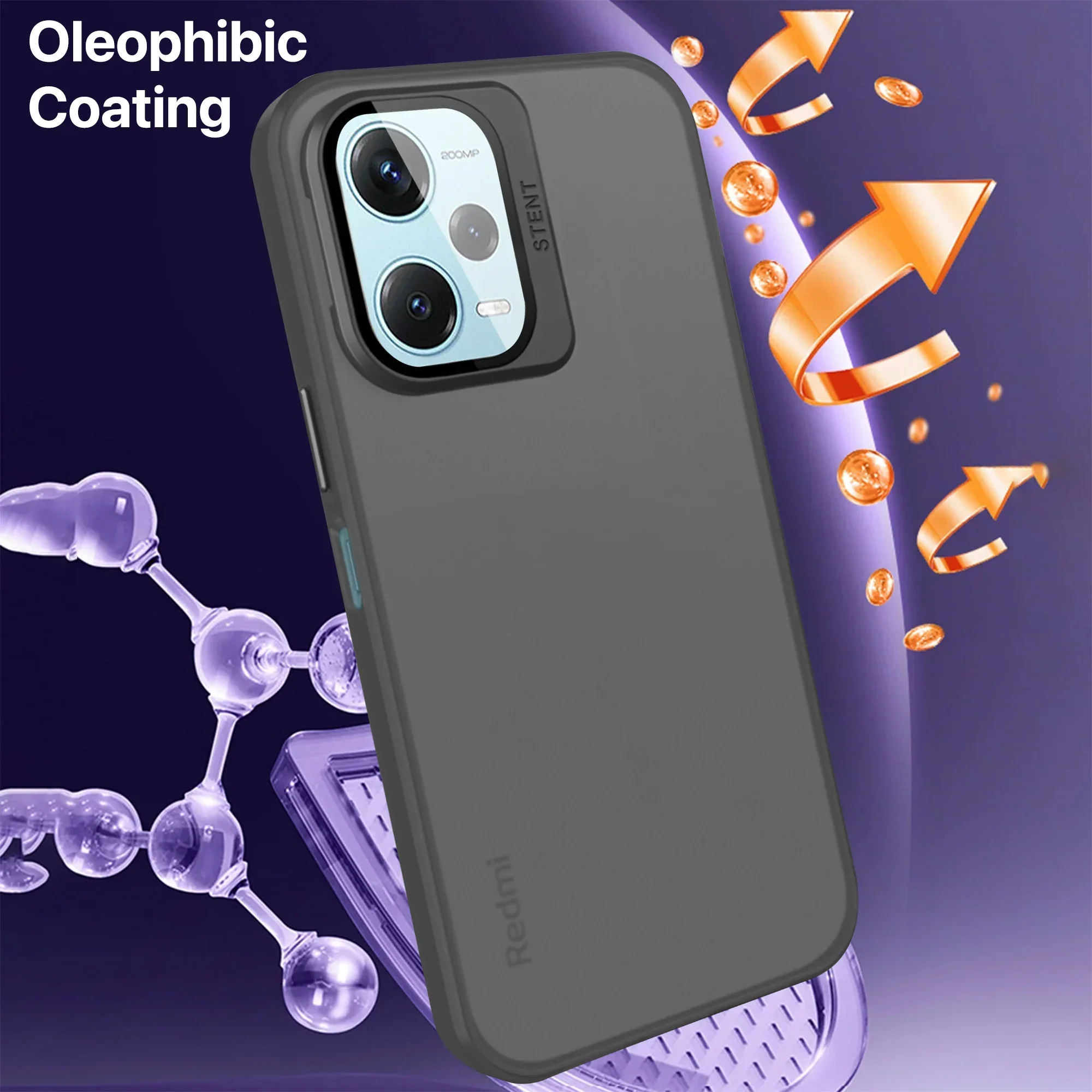 Vaku ® Xiaomi Redmi Note 12 5G Rime Frosted Translucent Back Cover - Image 12