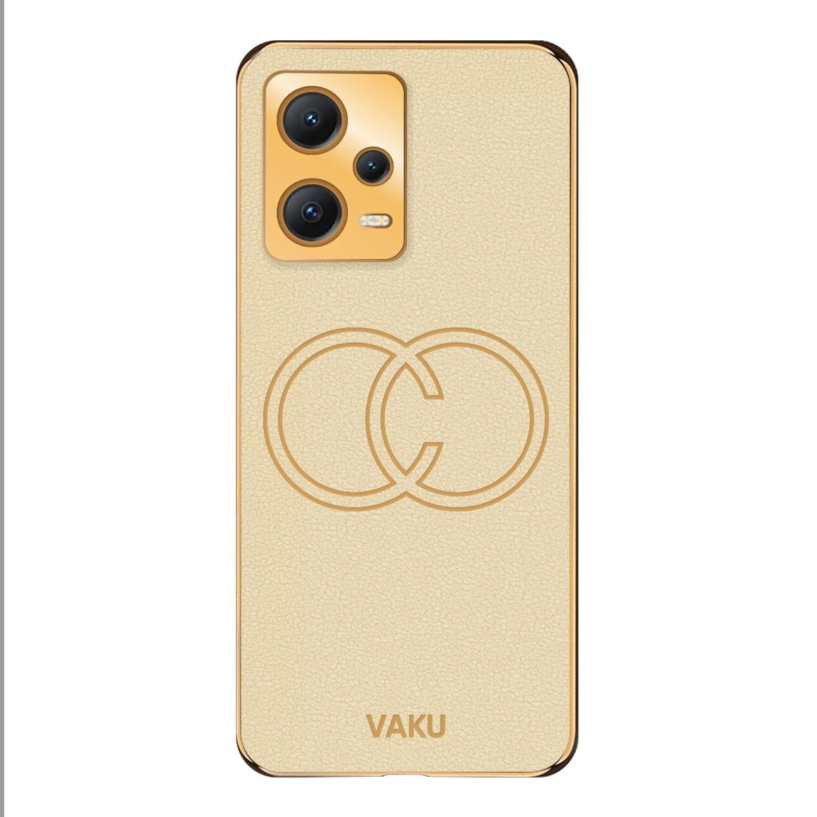 Vaku® Xiaomi Redmi Note 12 5G Skylar Leather Pattern Gold Electroplated Soft TPU Back Cover - Image 15