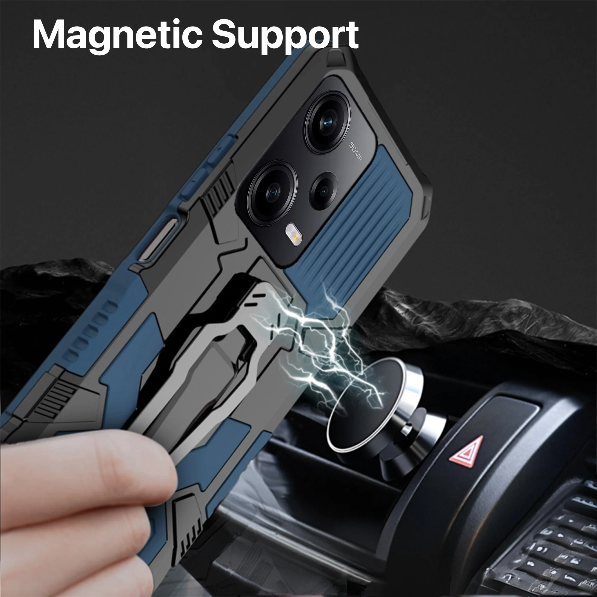 Vaku ® Xiaomi Redmi Note 12 Pro 5G Vanguard Military Grade Back Cover - Image 2
